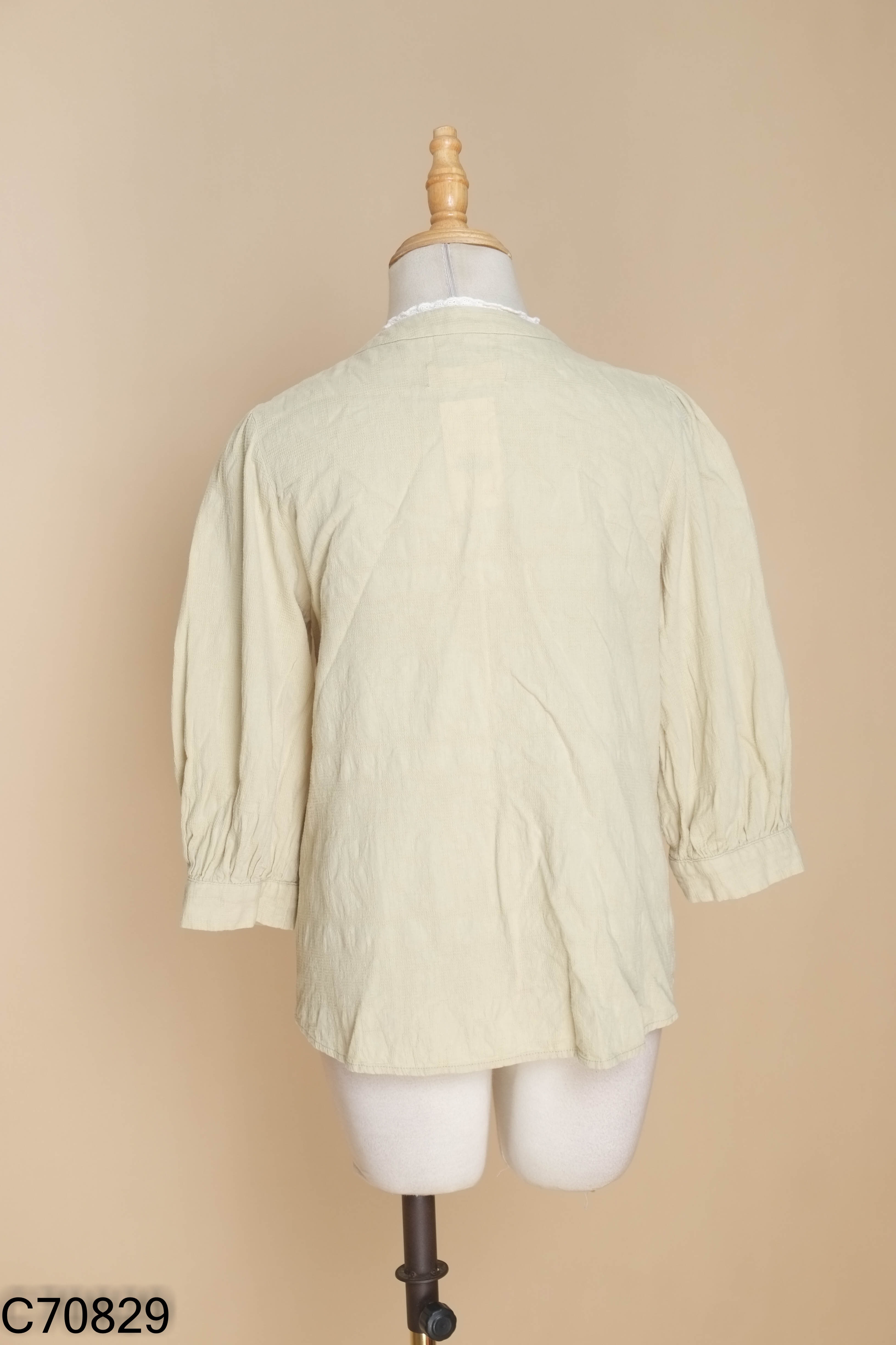 Áo đũi xanh AODRE DRESSS thêu hoa