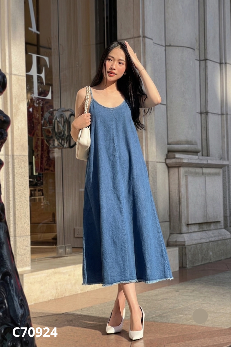 Váy yếm jeans xanh