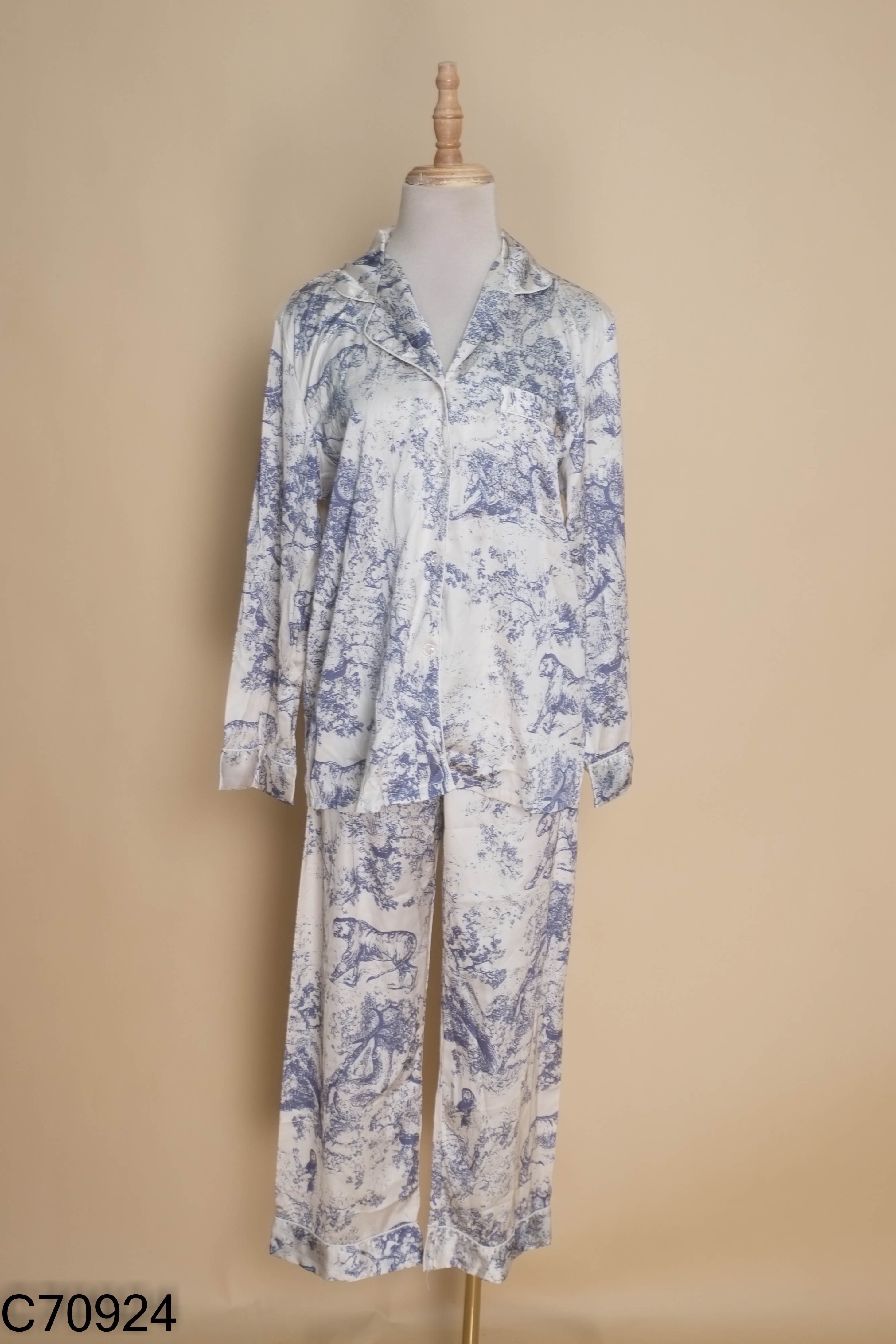 Set bộ ngủ be loang tím