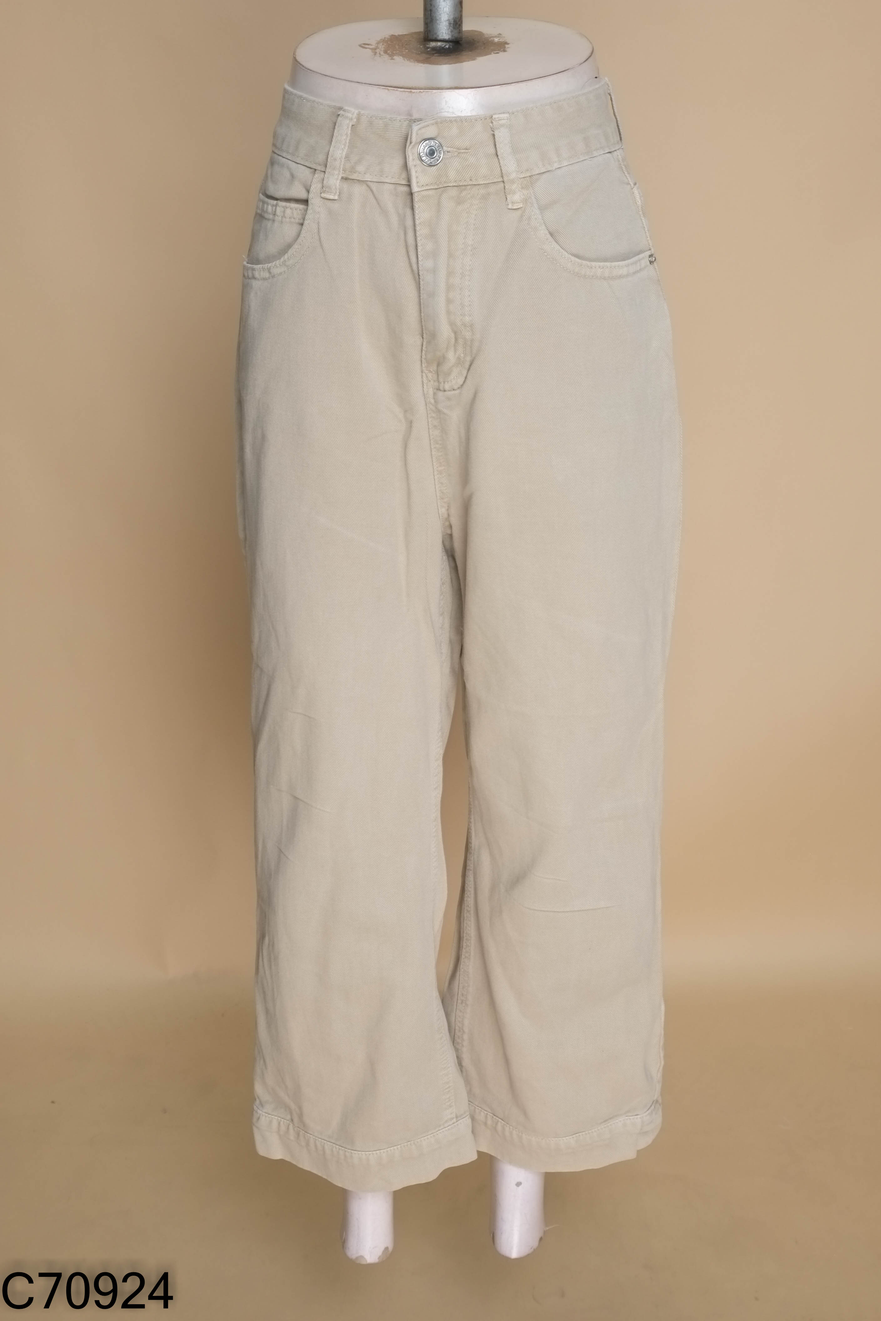 Quần jeans xám xanh suông