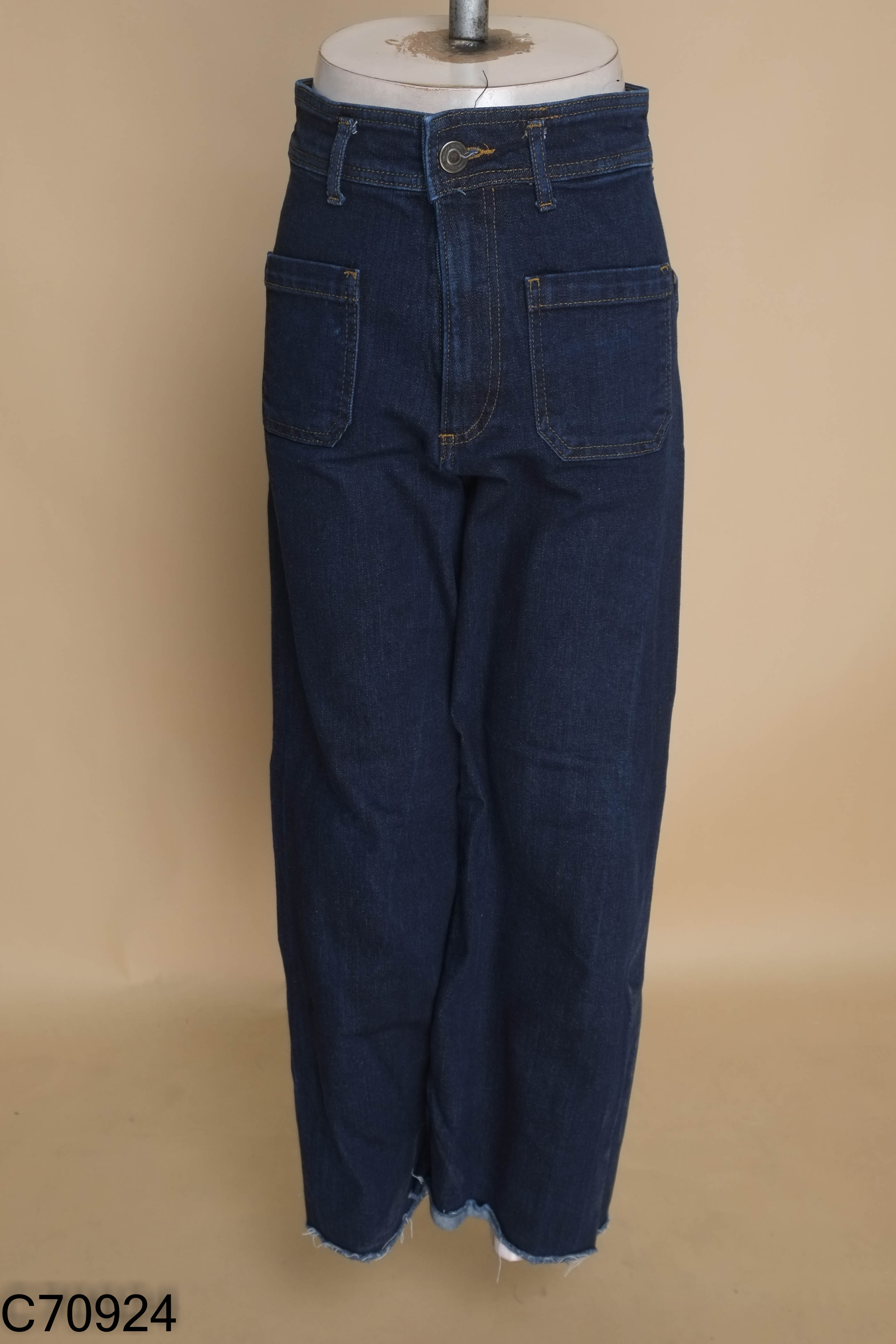 Quần ZARA (cắt tag) jeans xanh ống rộng