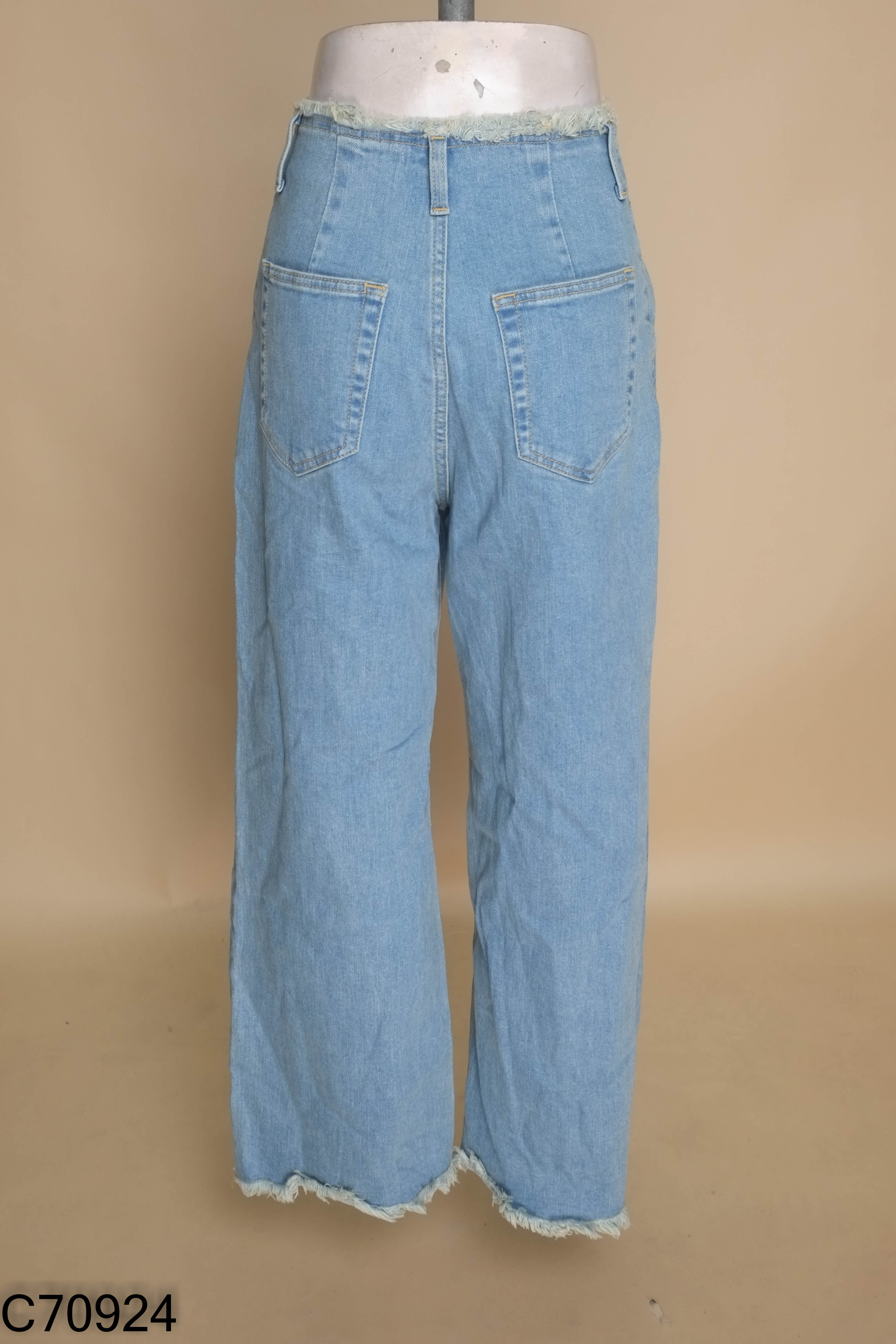 Quần AZUL jeans xanh ống rộng