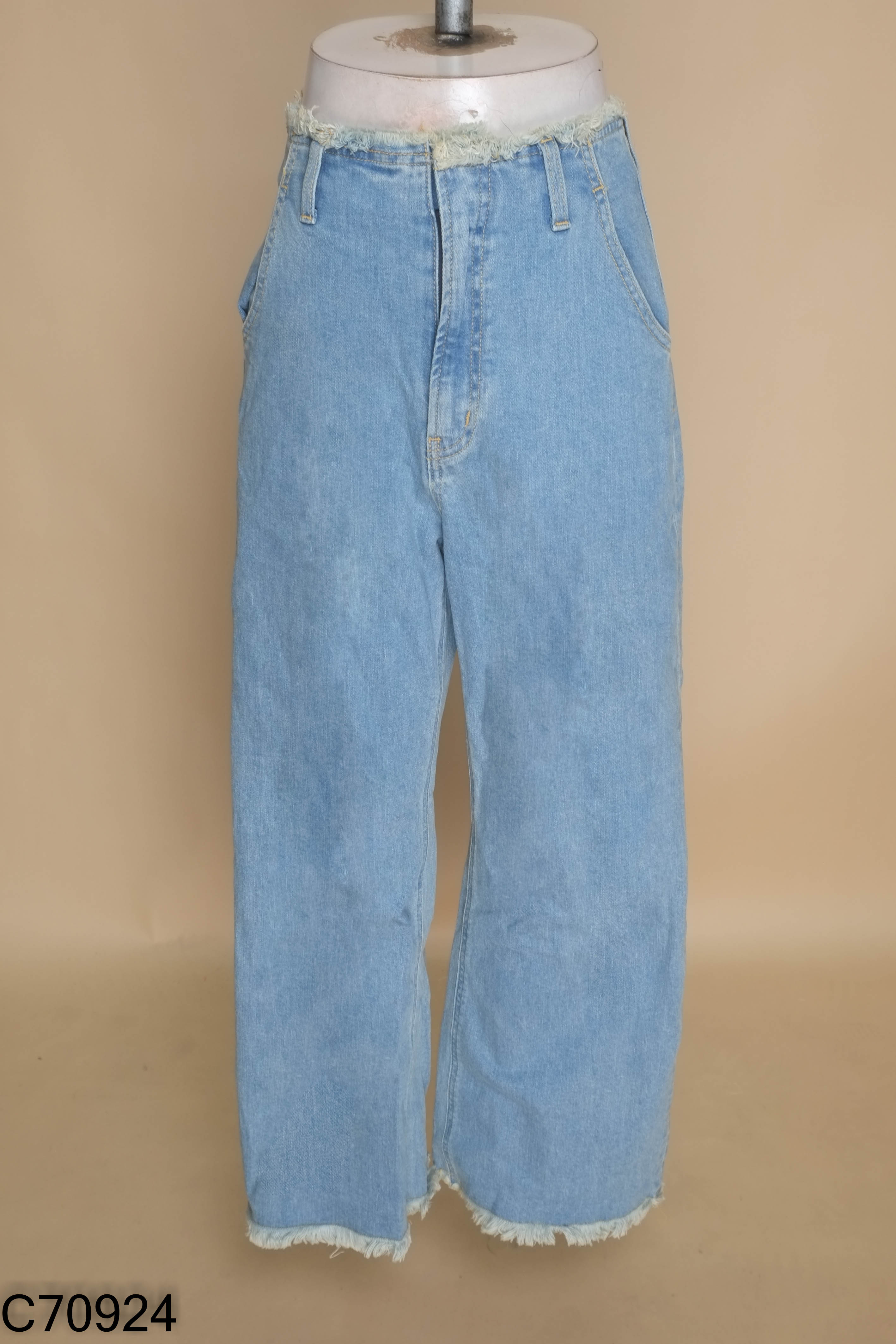 Quần AZUL jeans xanh ống rộng