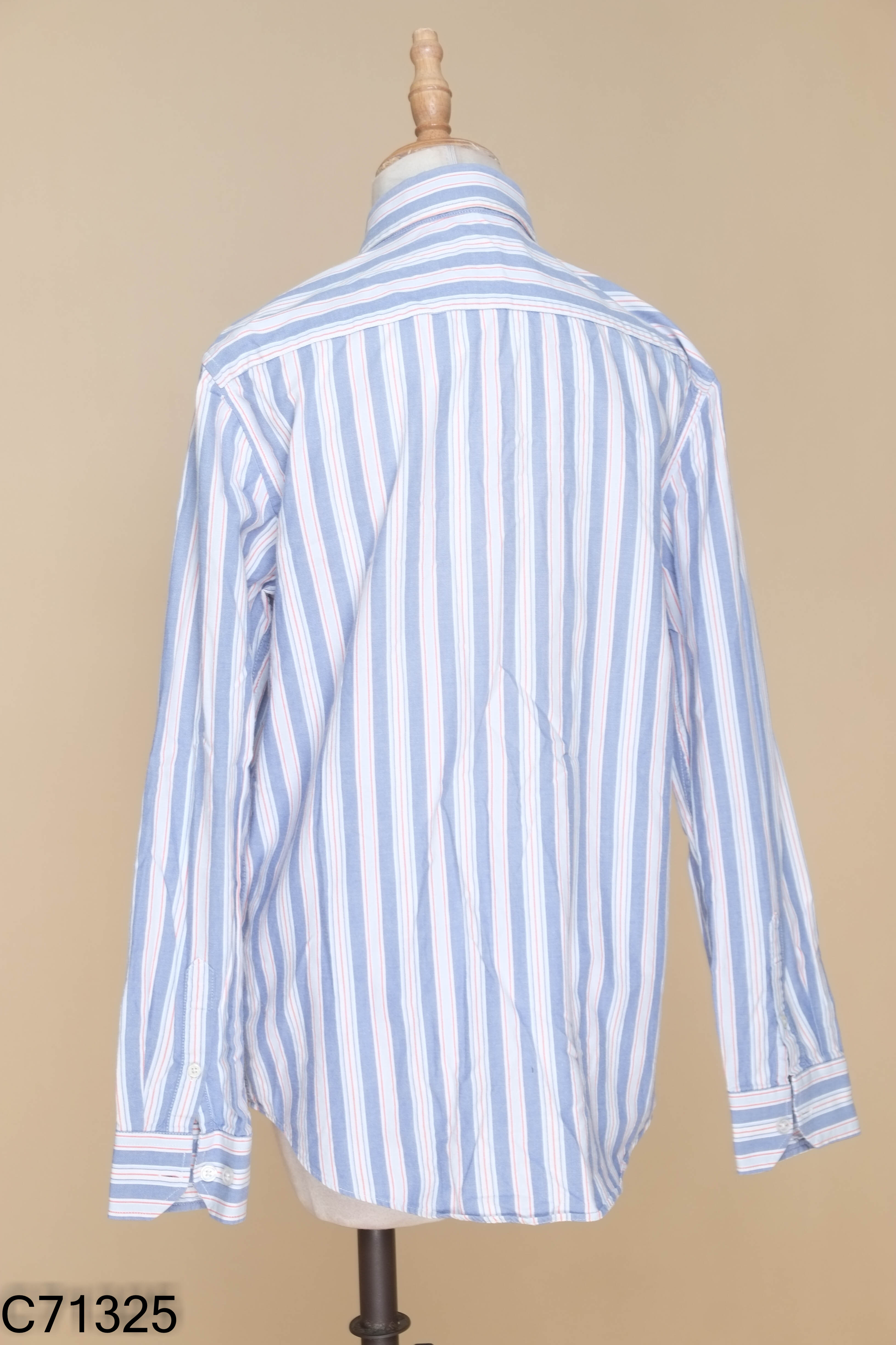 Áo sơ mi xanh kẻ BYCOTTON