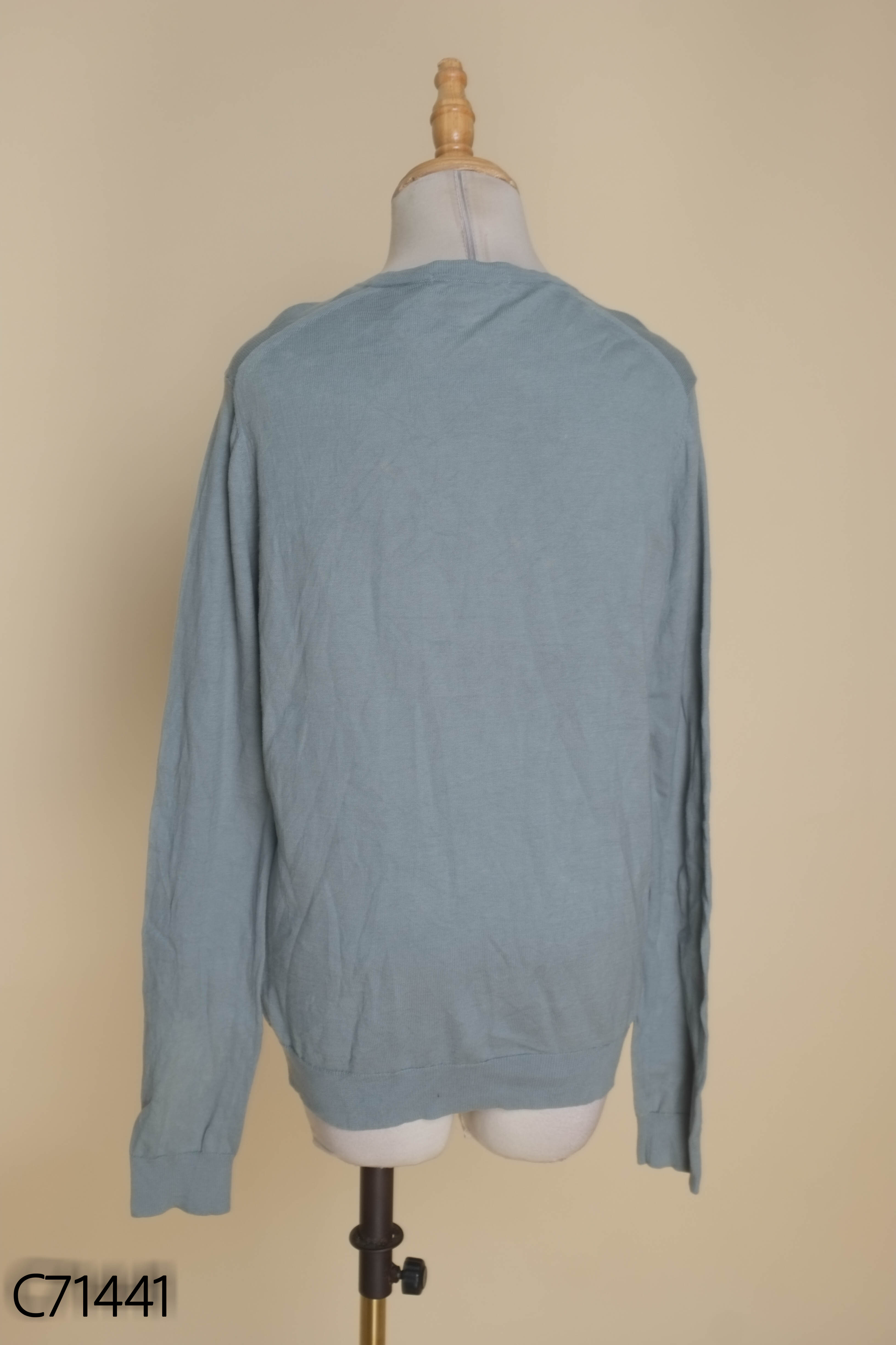 Cardigan len xanh UNIQLO mỏng