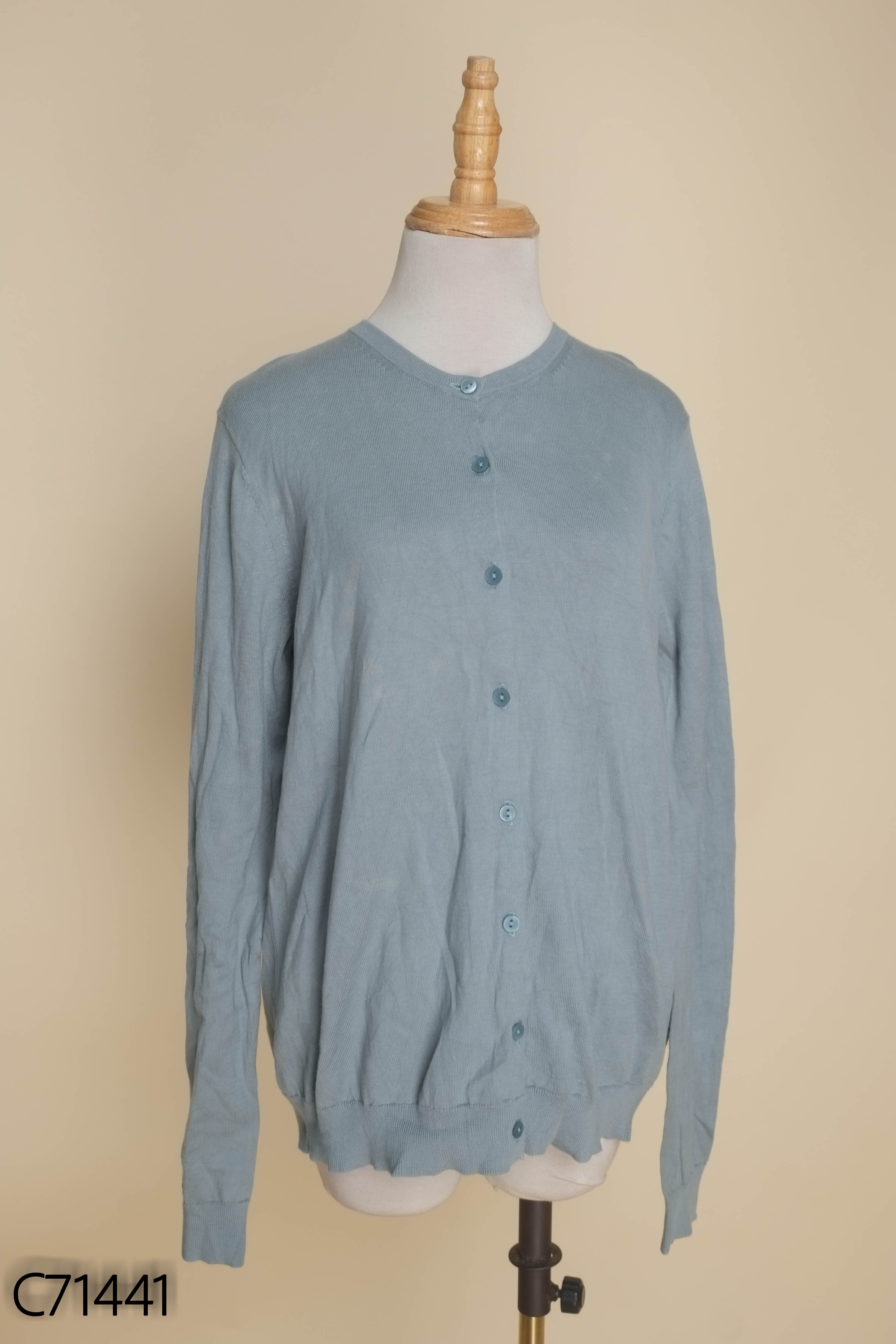 Cardigan len xanh UNIQLO mỏng