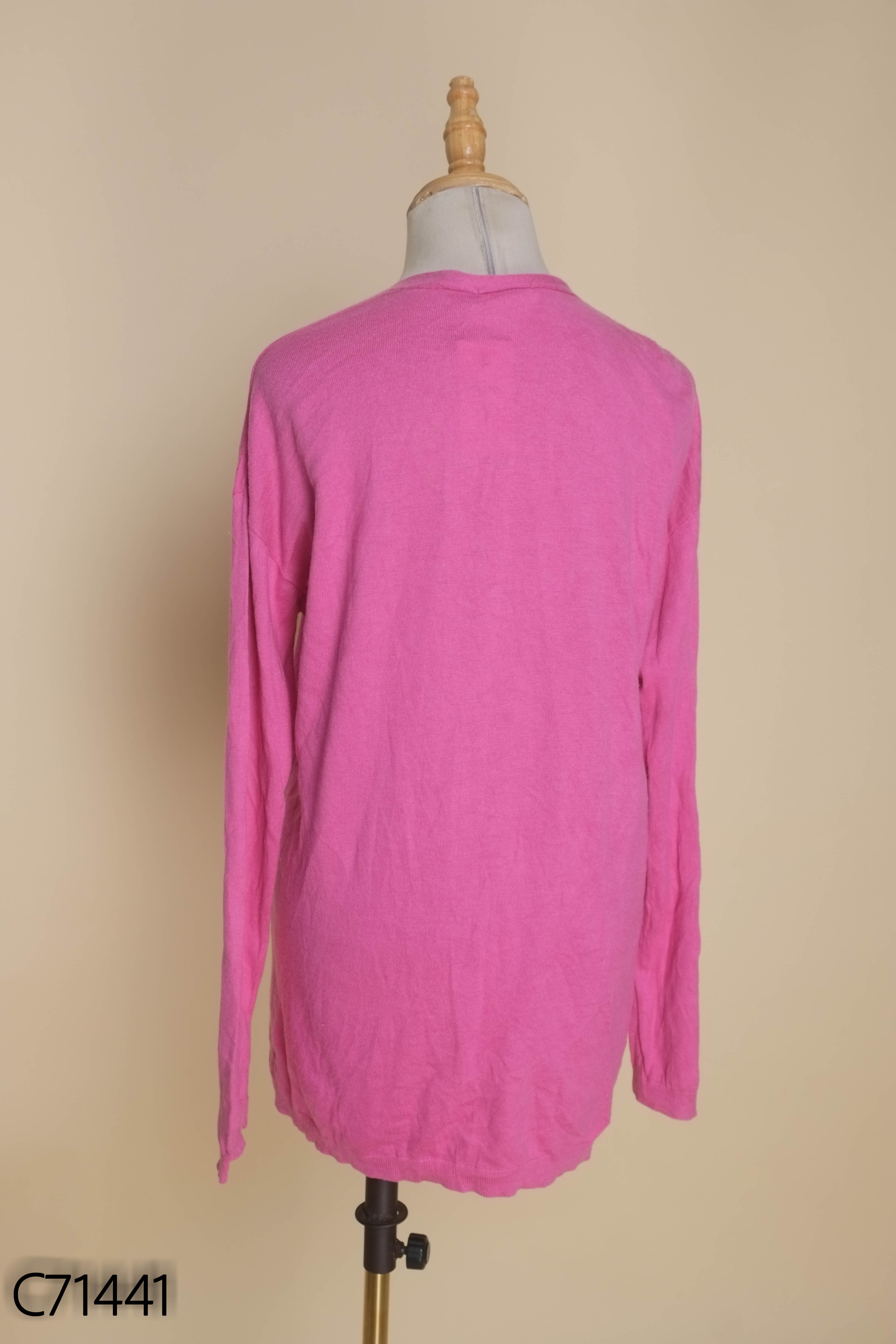 Áo cardigan hồng