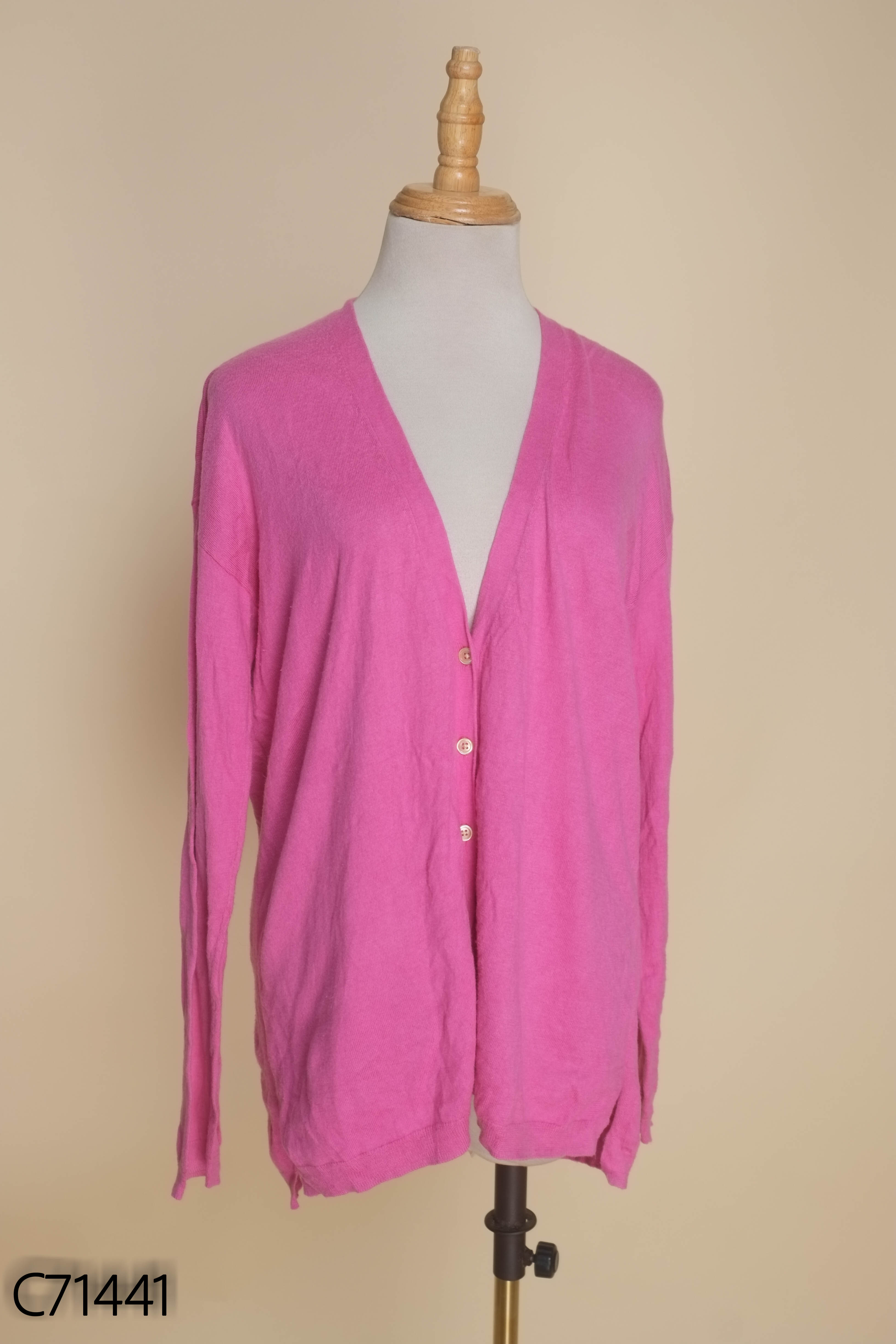 Áo cardigan hồng