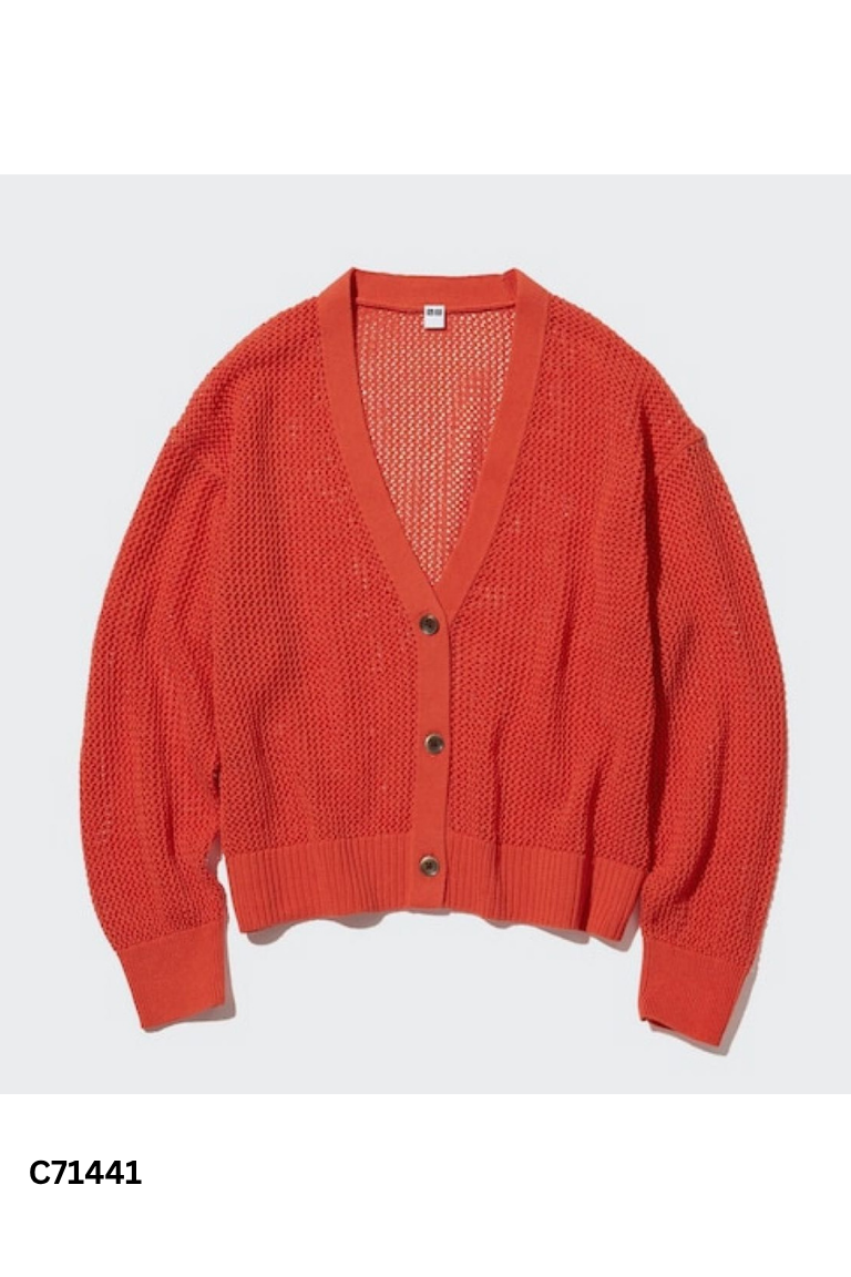 Cardigan lưới xam UNIQLO