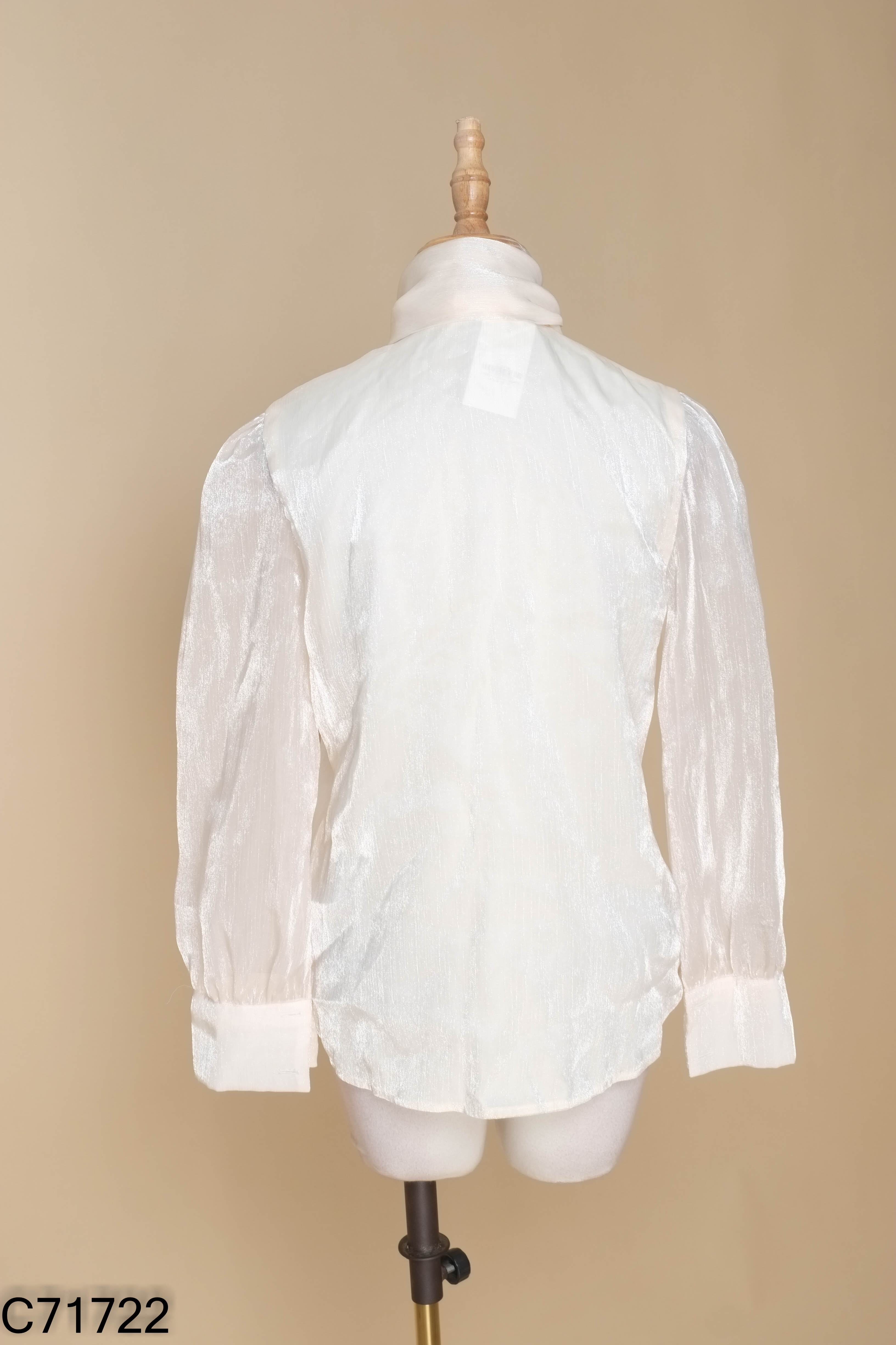 Áo organza be buộc nơ