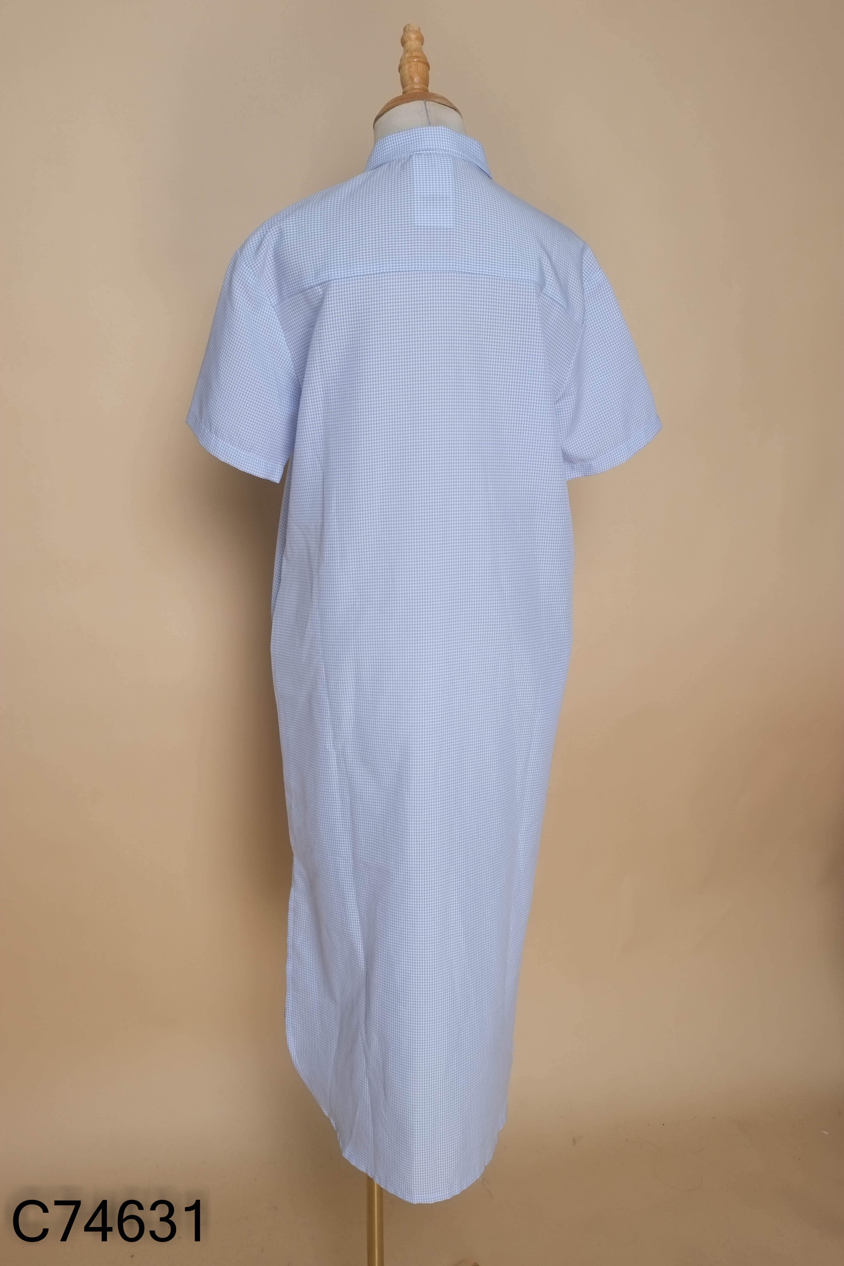 Váy sơ mi FABRIC HOLIC xanh kẻ caro