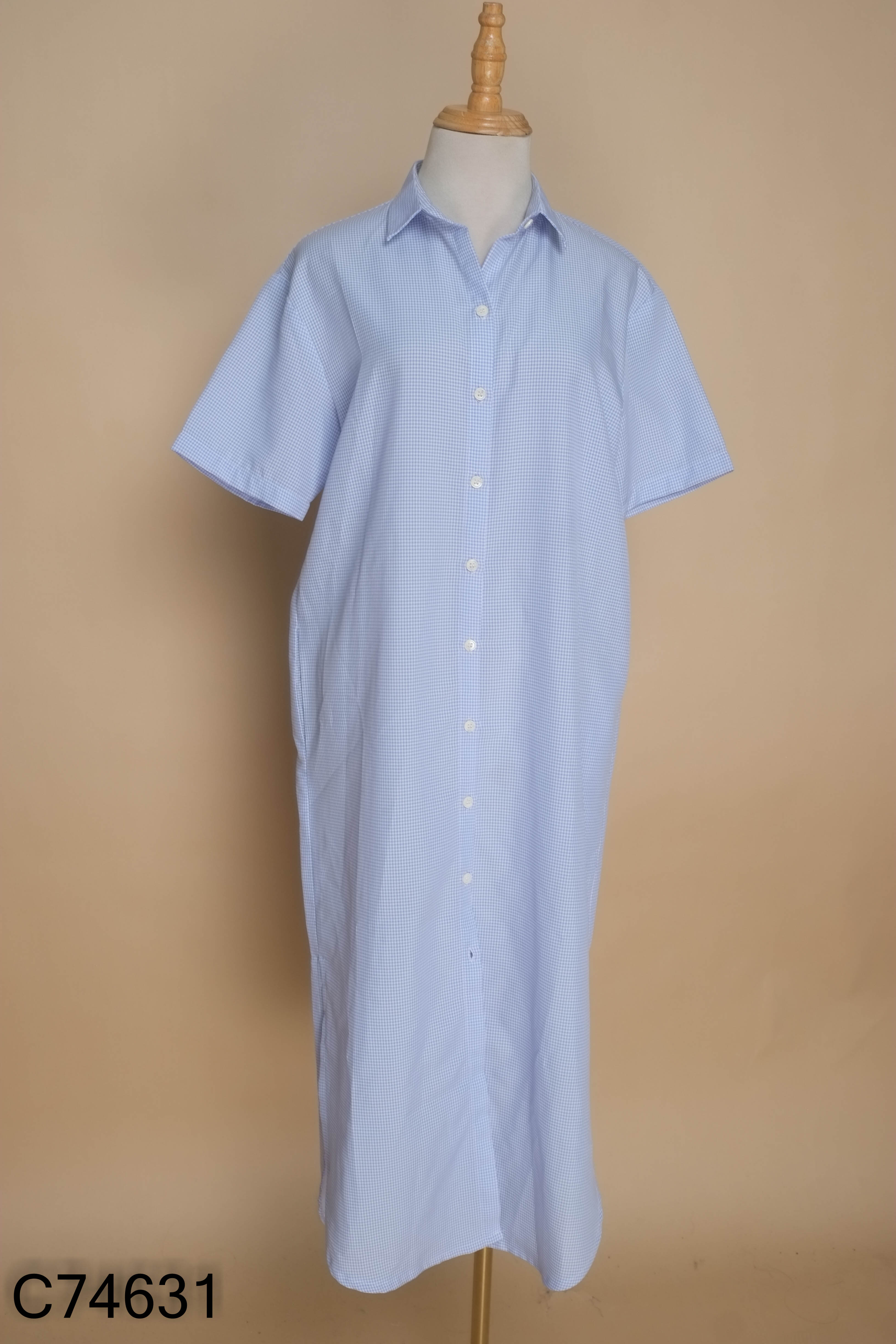 Váy sơ mi FABRIC HOLIC xanh kẻ caro