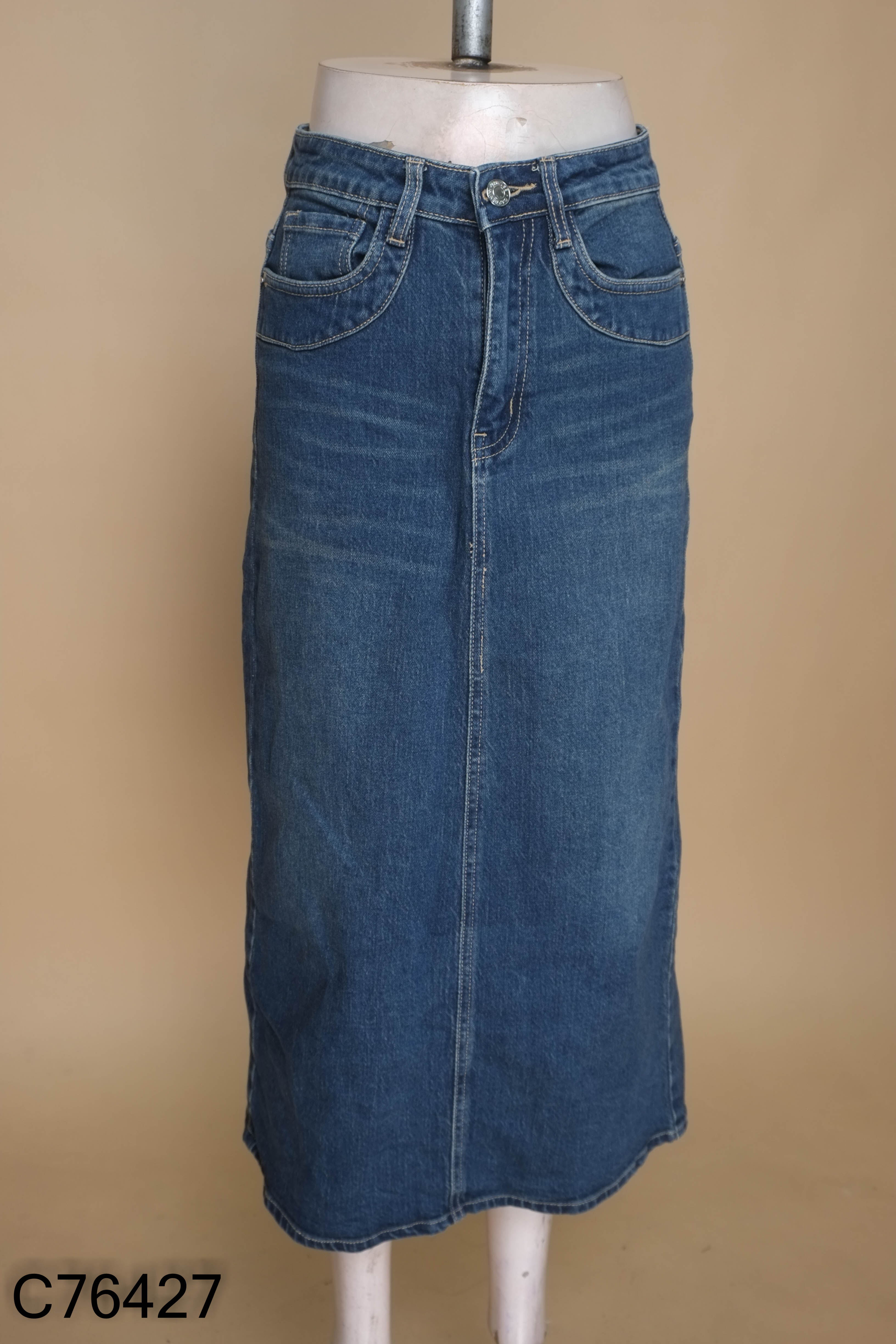 Chân váy jeans xanh