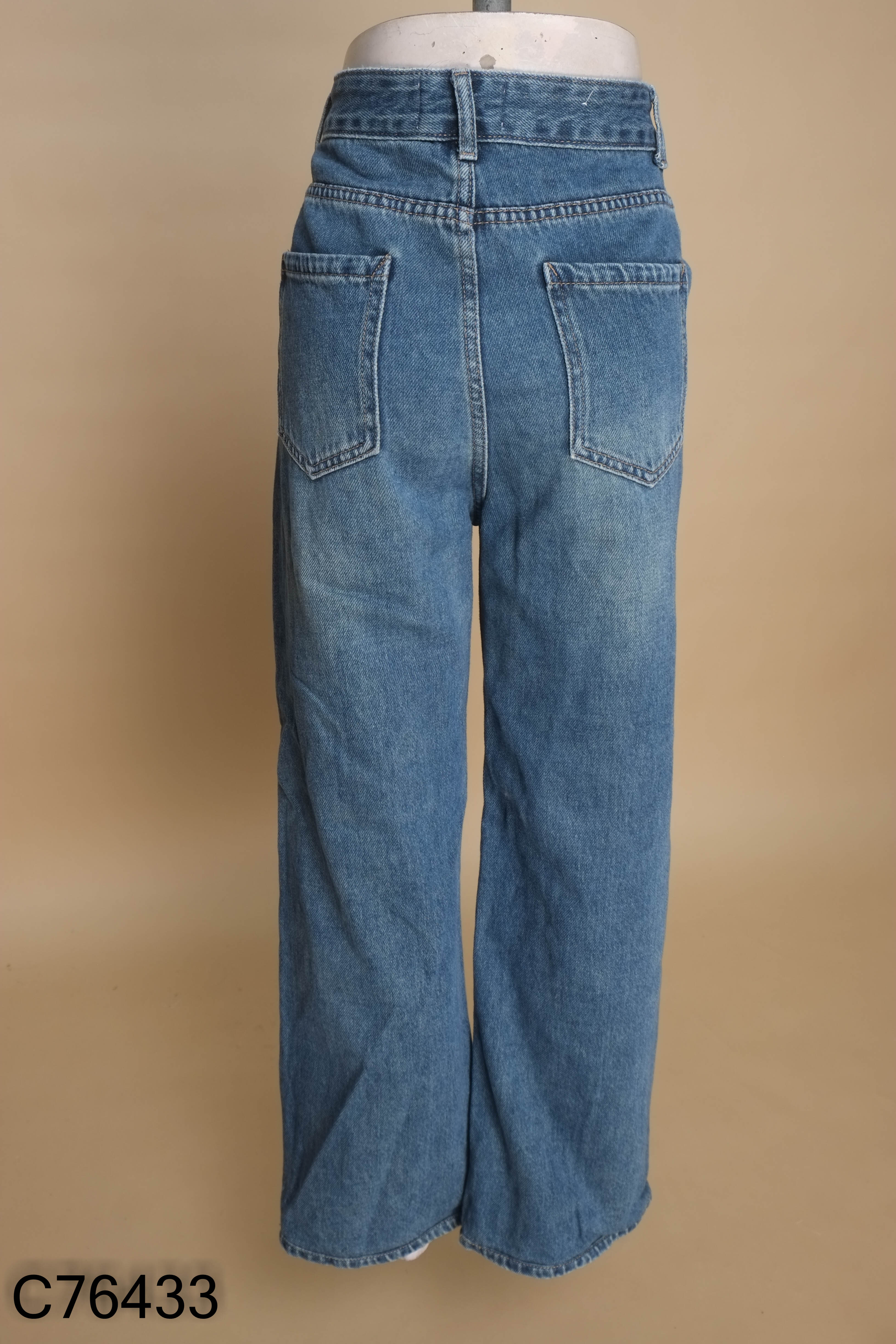 Quần jean xanh BLUE ống suông