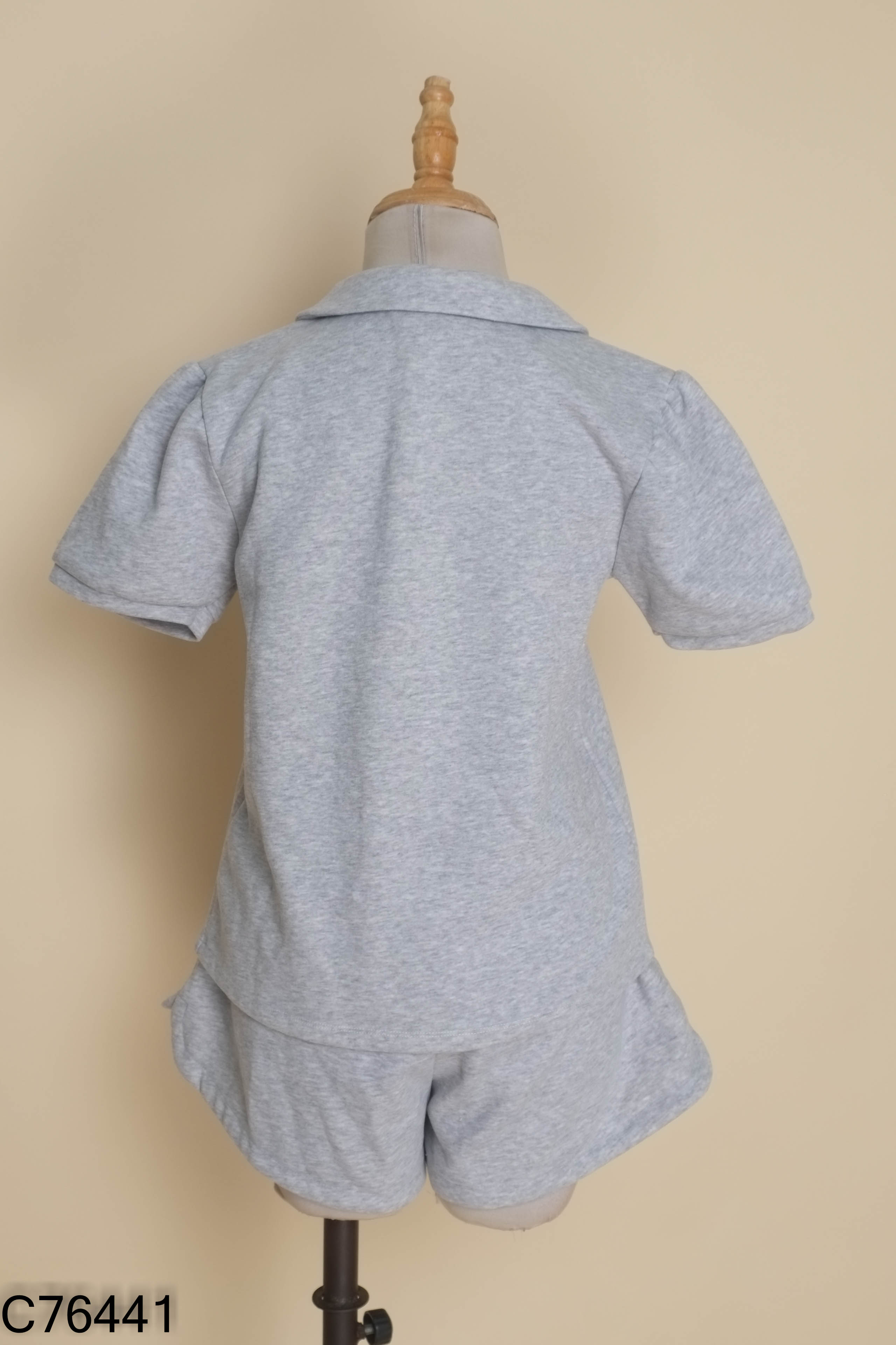Set áo + quần short xám trơn