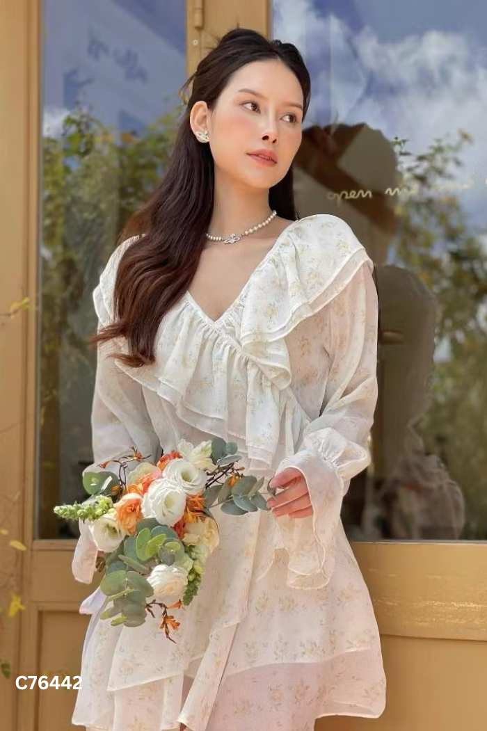 Váy LEMON CHIC voan be hoạ tiết hoa