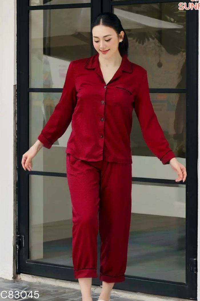 Set áo + quần VIBER đỏ đồ ngủ