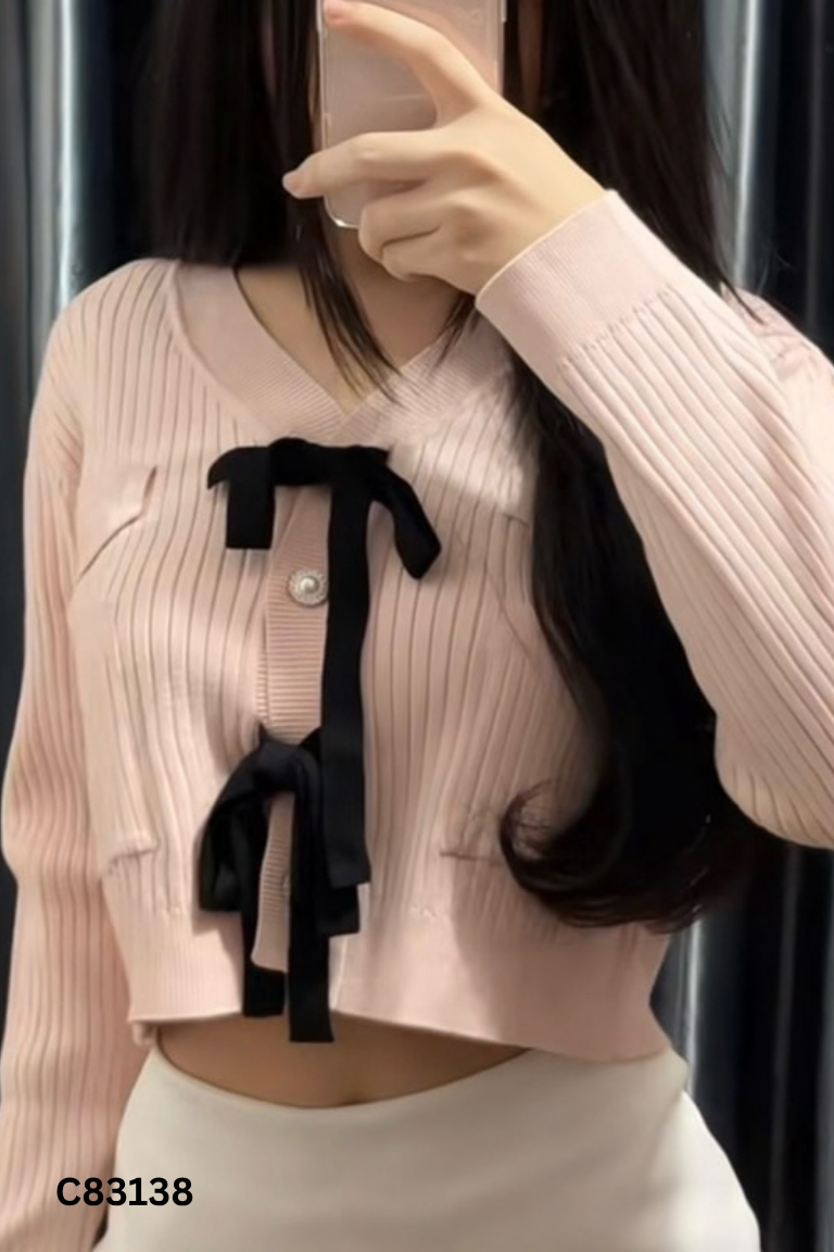 Áo cardigan TINGOAN len hồng