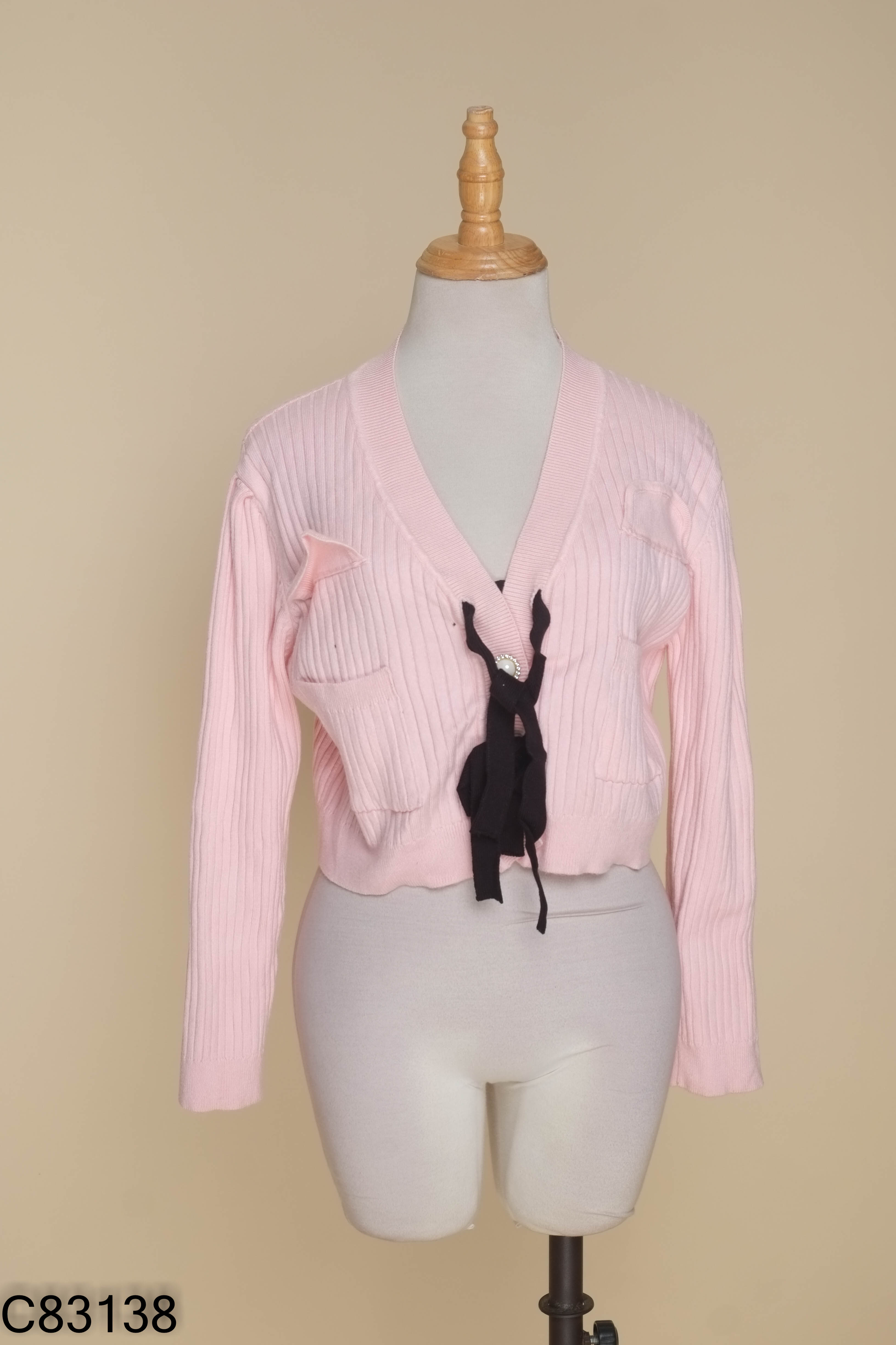 Áo cardigan TINGOAN len hồng