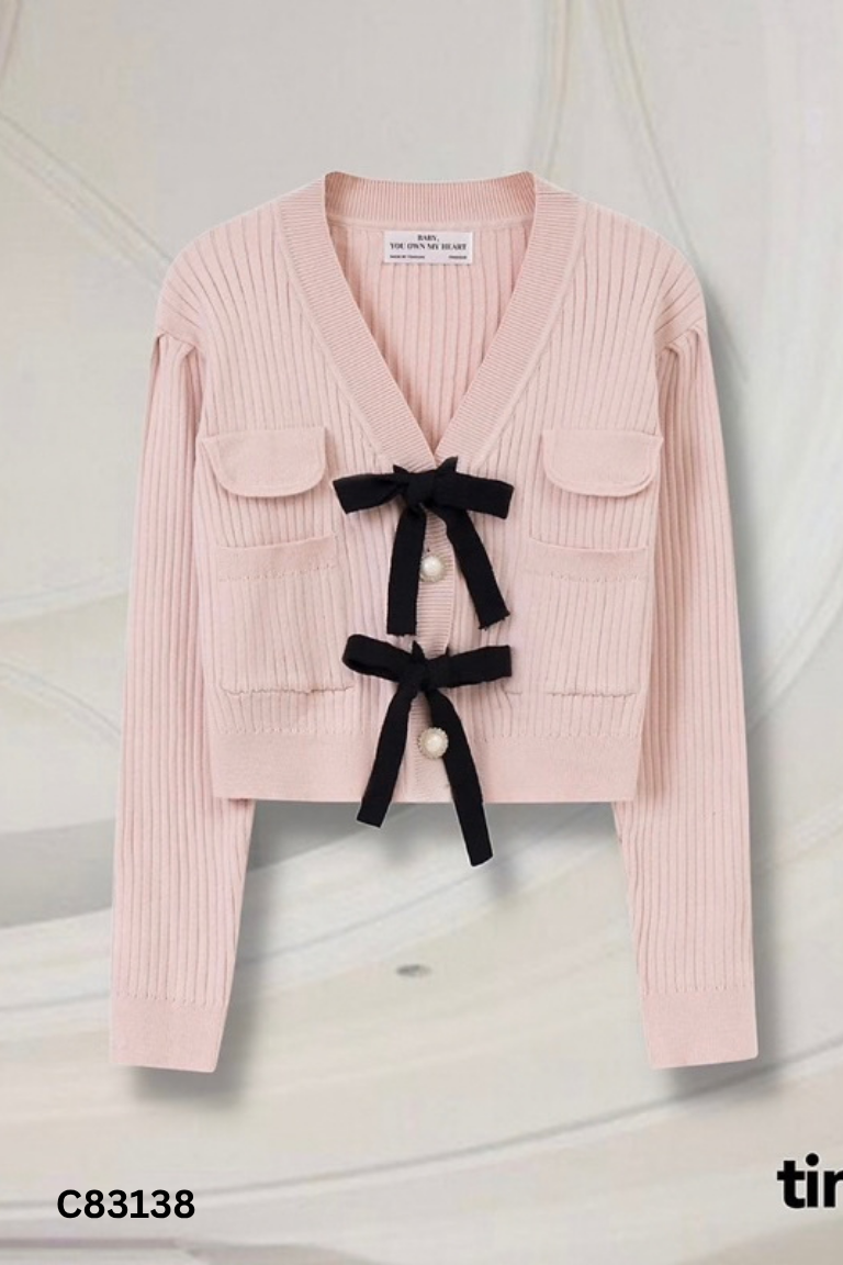 Áo cardigan TINGOAN len hồng