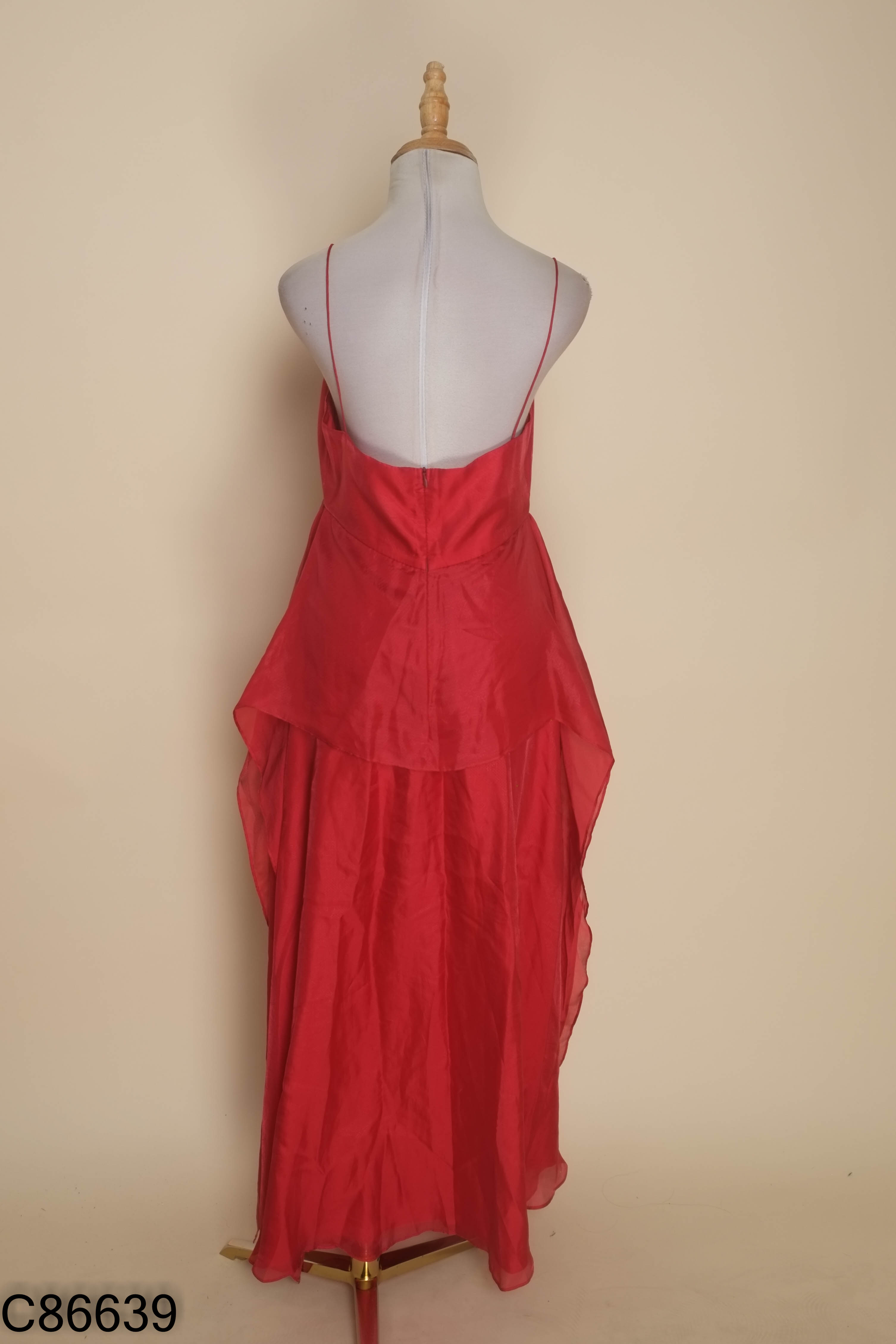 C8663910164-Váy 2 dây đỏ