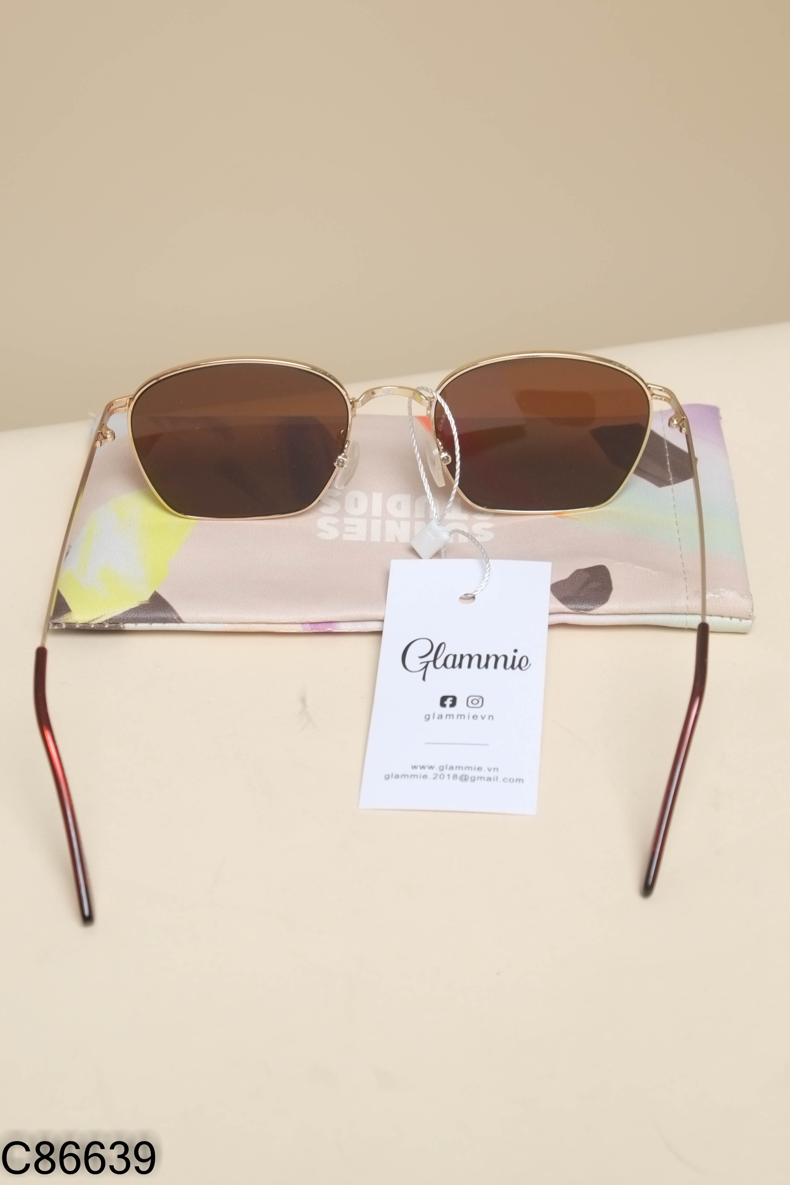 C8663910169-Kính mắt SUNNIES STUDIOS nâu gọng sắt