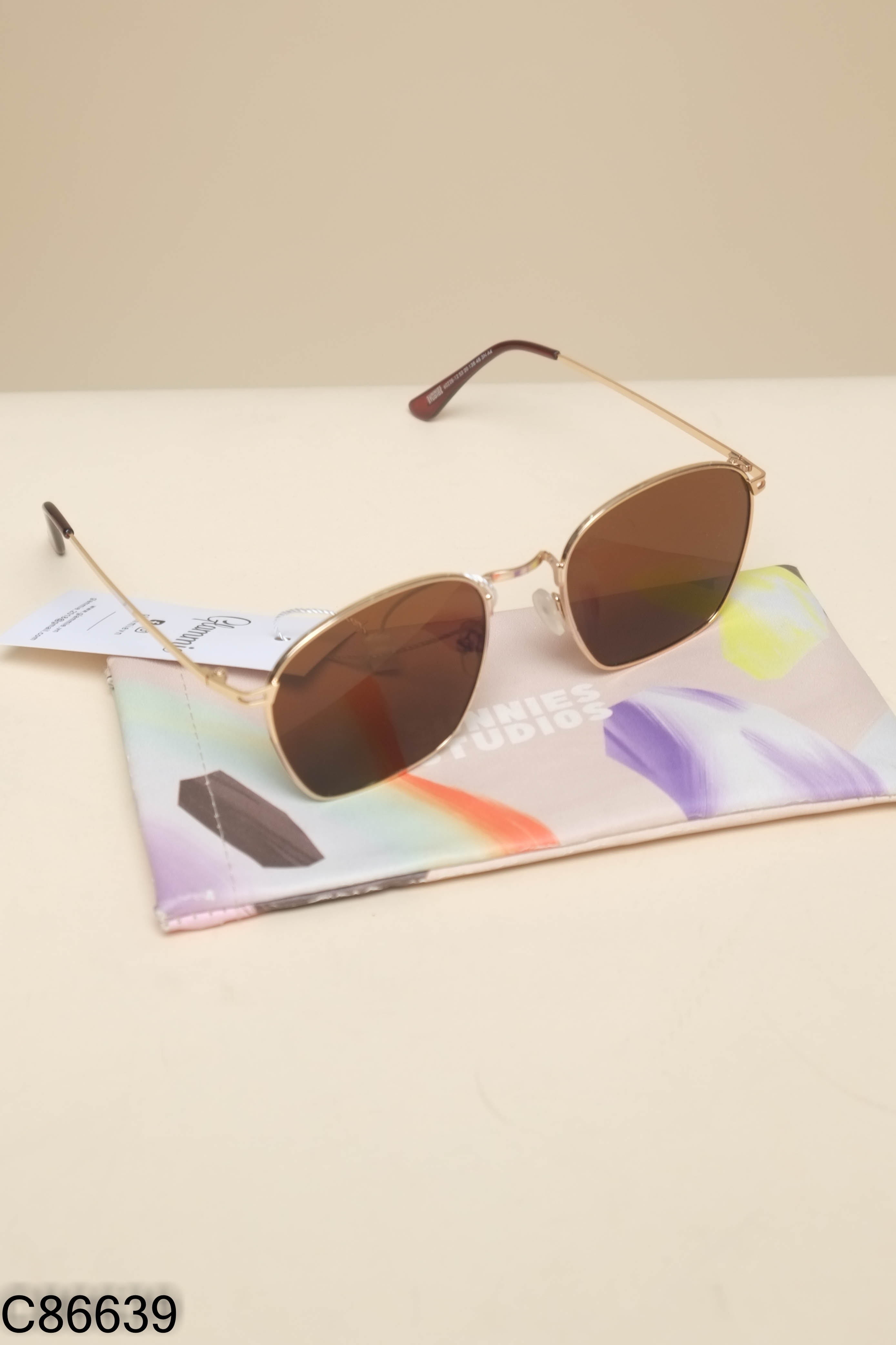 C8663910169-Kính mắt SUNNIES STUDIOS nâu gọng sắt