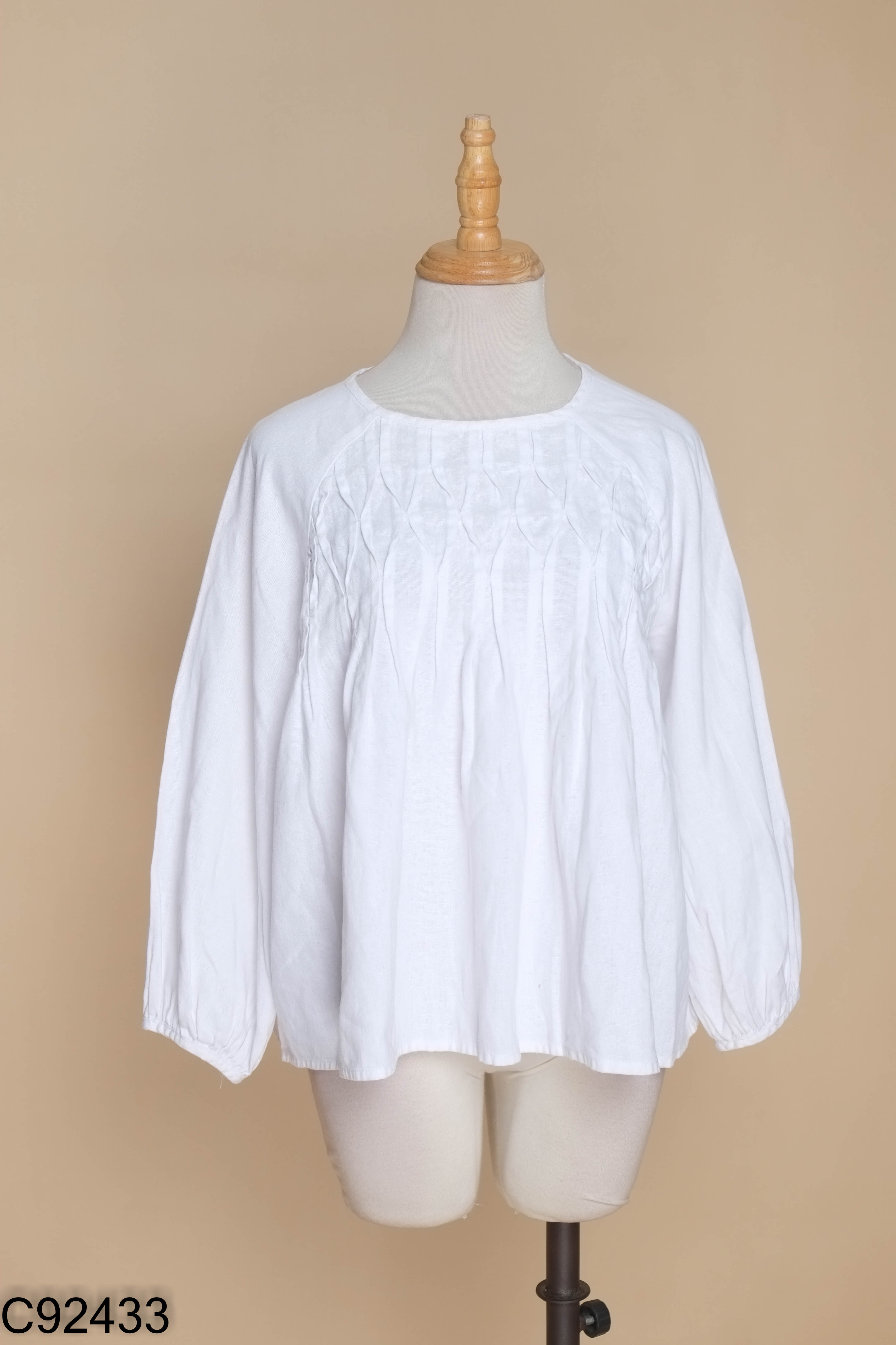 Áo trắng ONI baby doll dài tay