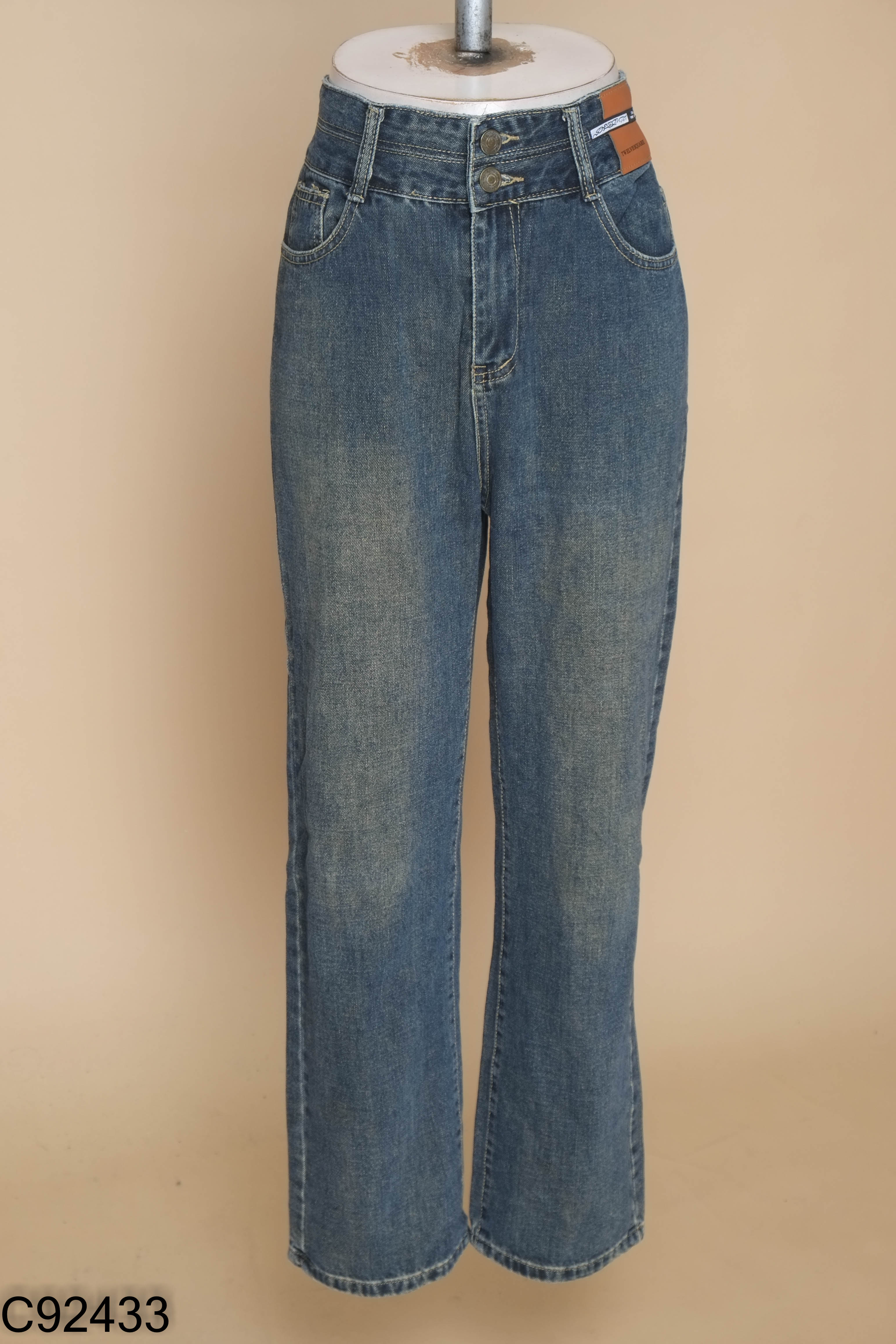 Quần jeans xanh TWELVESQUARE dáng suông