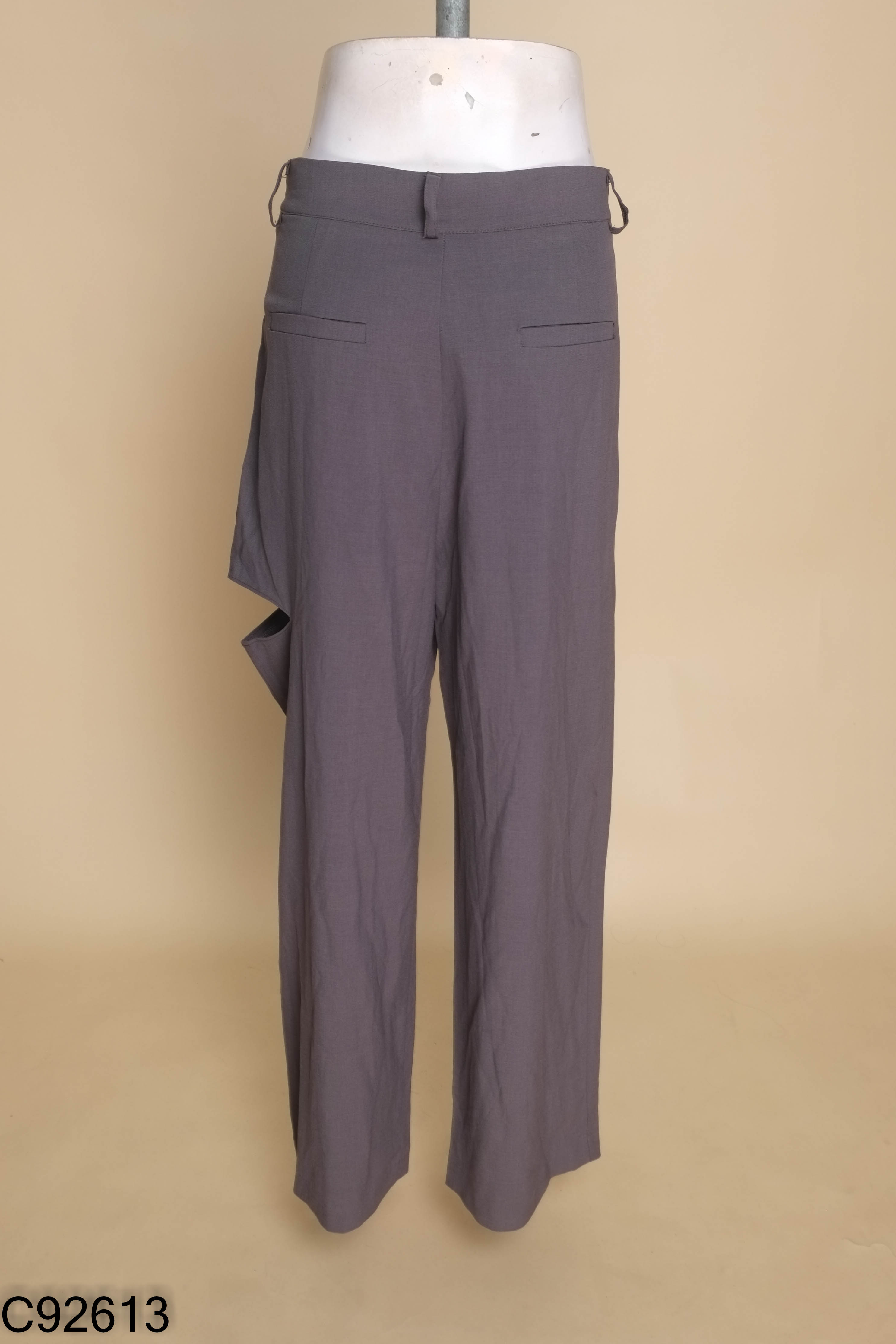 Quần culottes vải xám