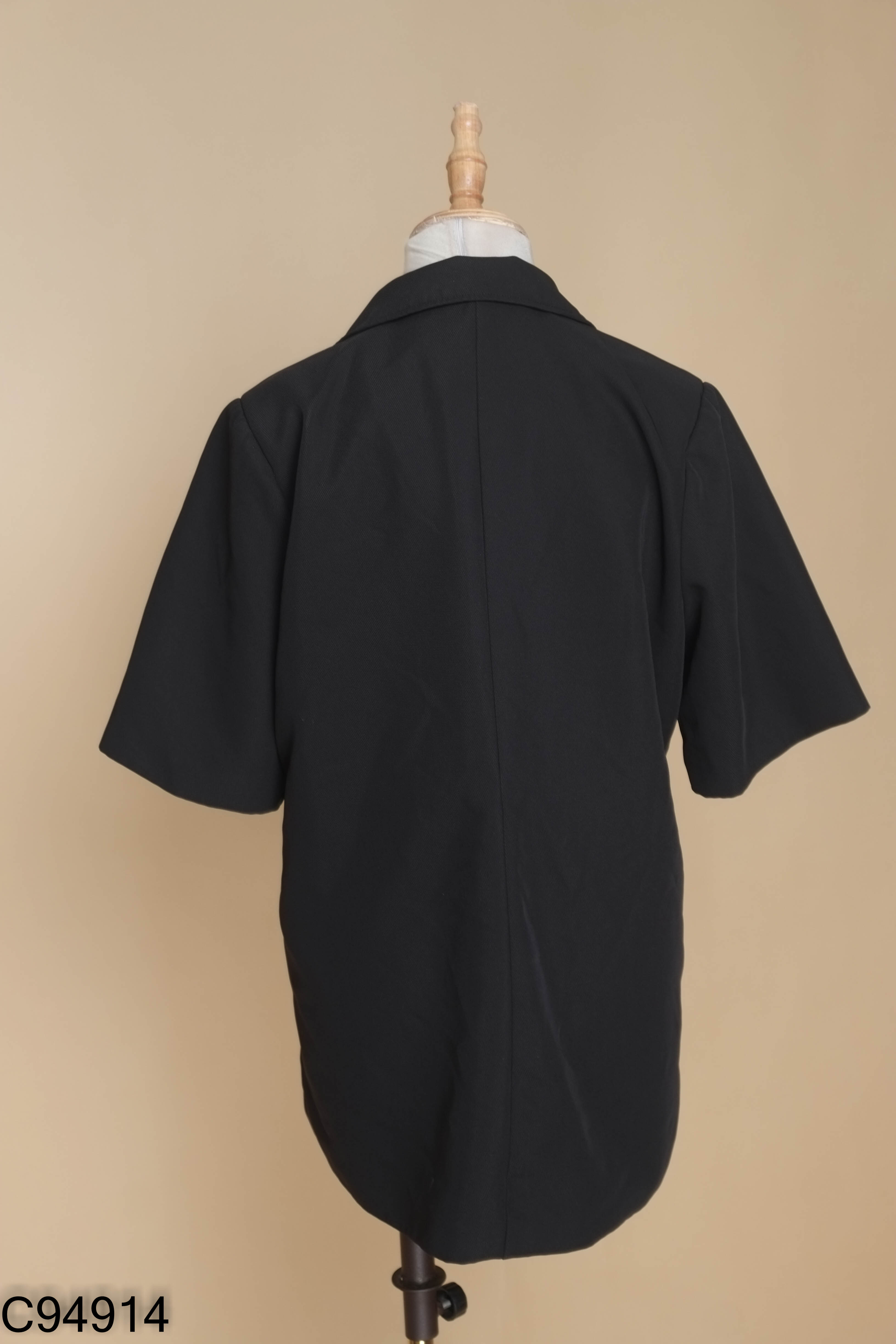 Áo blazer VGU đen ngắn tay