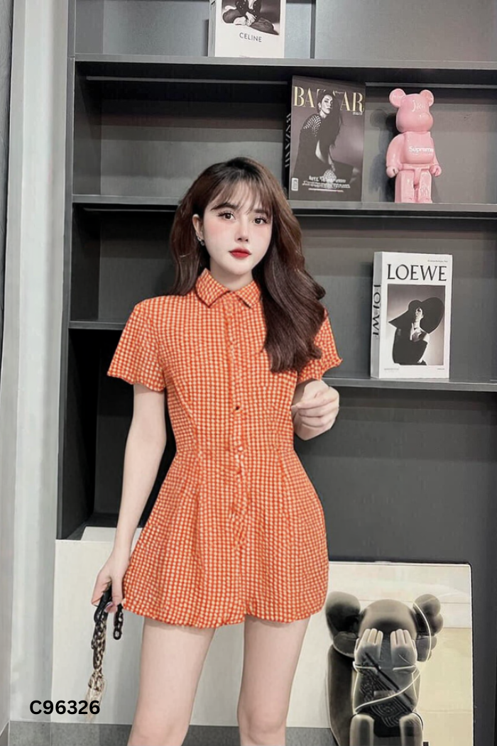 Jumpsuit FOREVER21 cam phối be