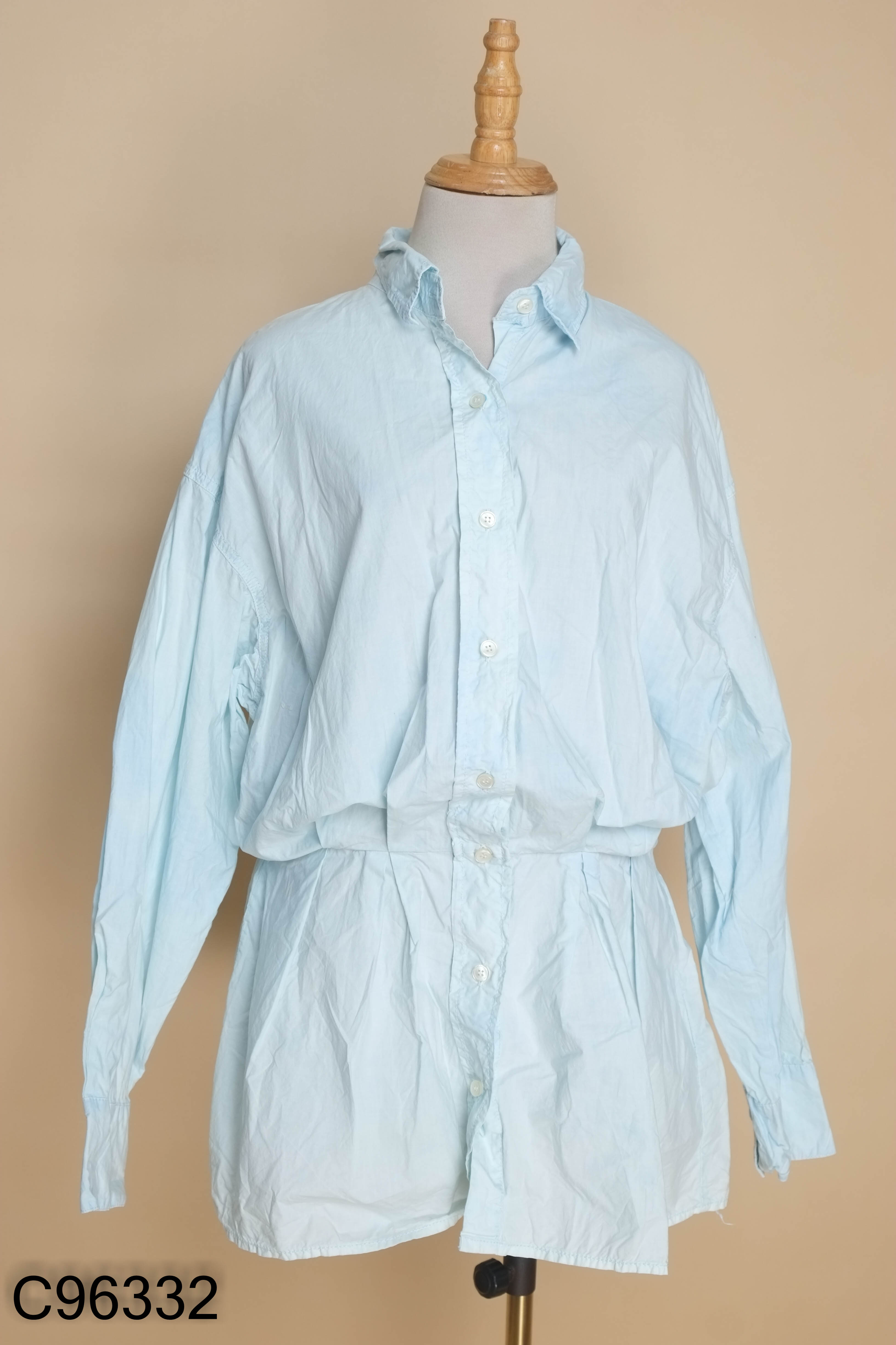 Váy H&M xanh thô sơ mi