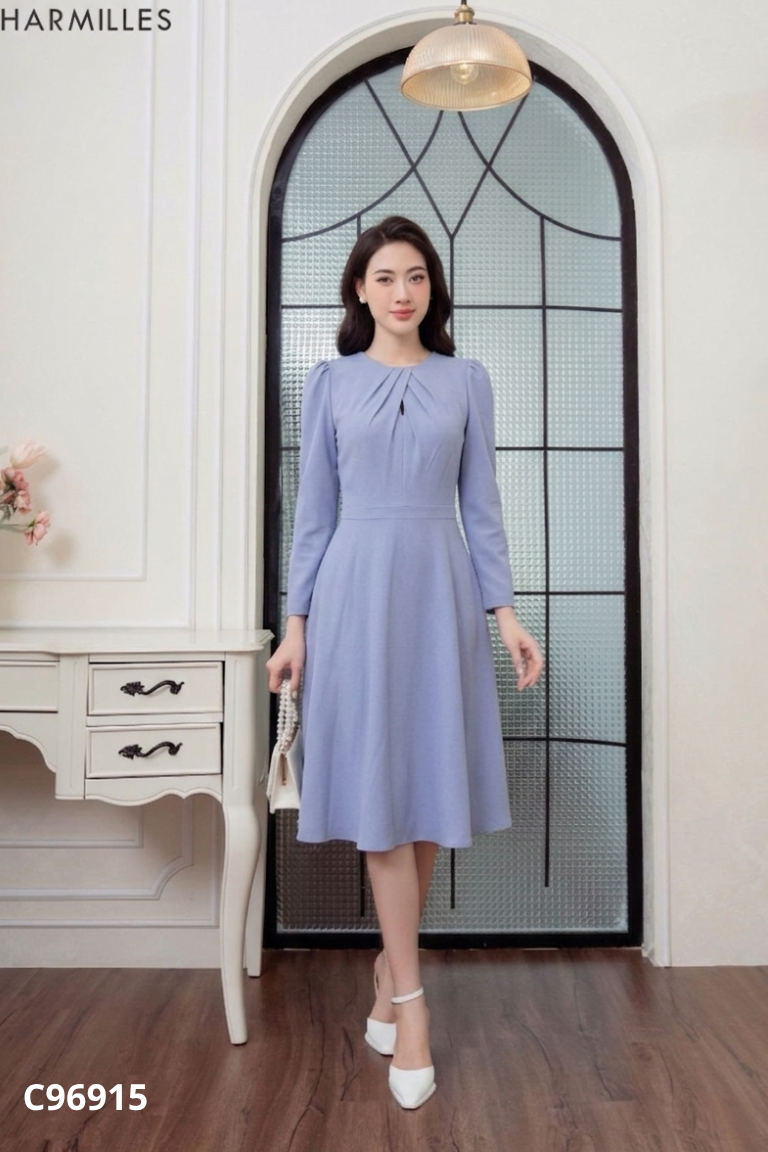 Váy xanh CHARMILLES trơn công sở