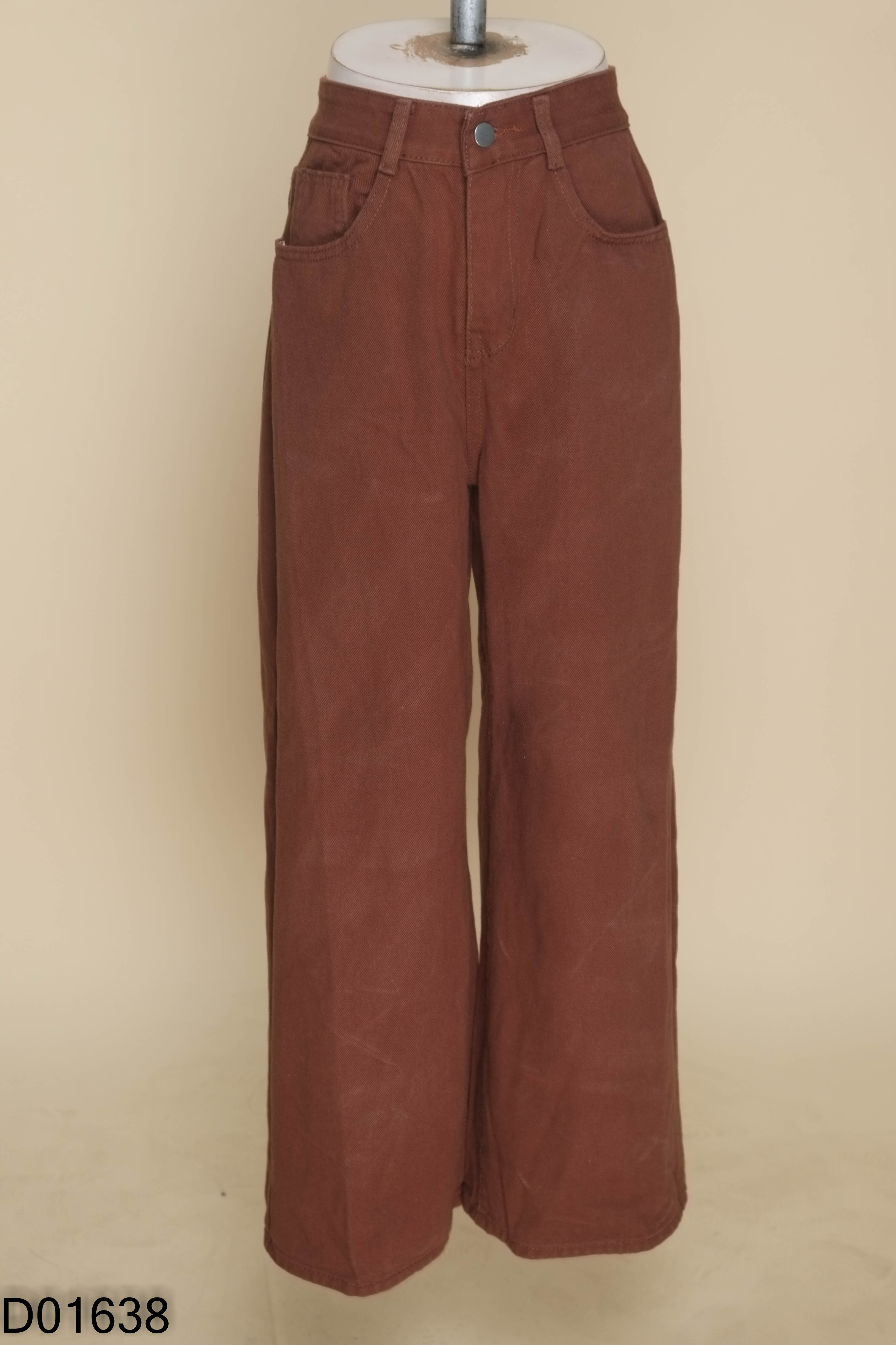 Quần jeans nâu CALEM.CLUB suông