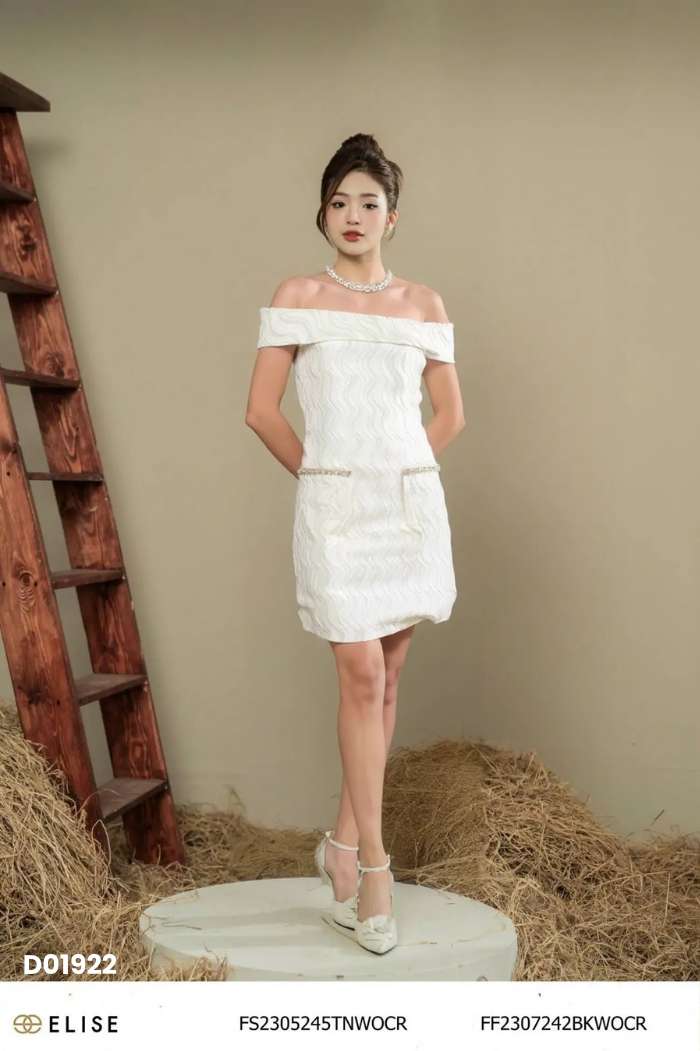 NEWTAG Váy be ELISE phối lưới viền ngọc