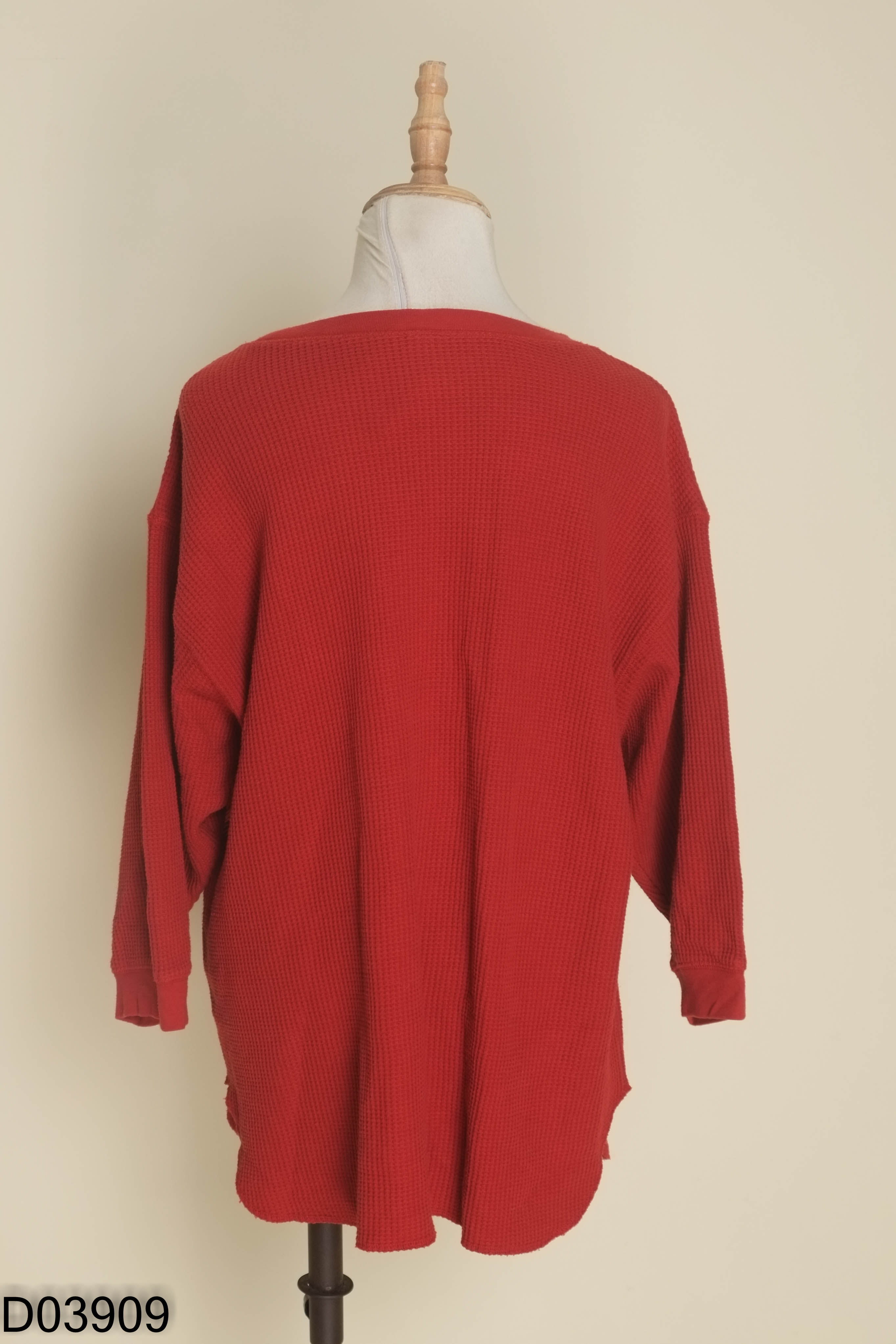 Áo len đỏ UNIQLO trơn tổ ong