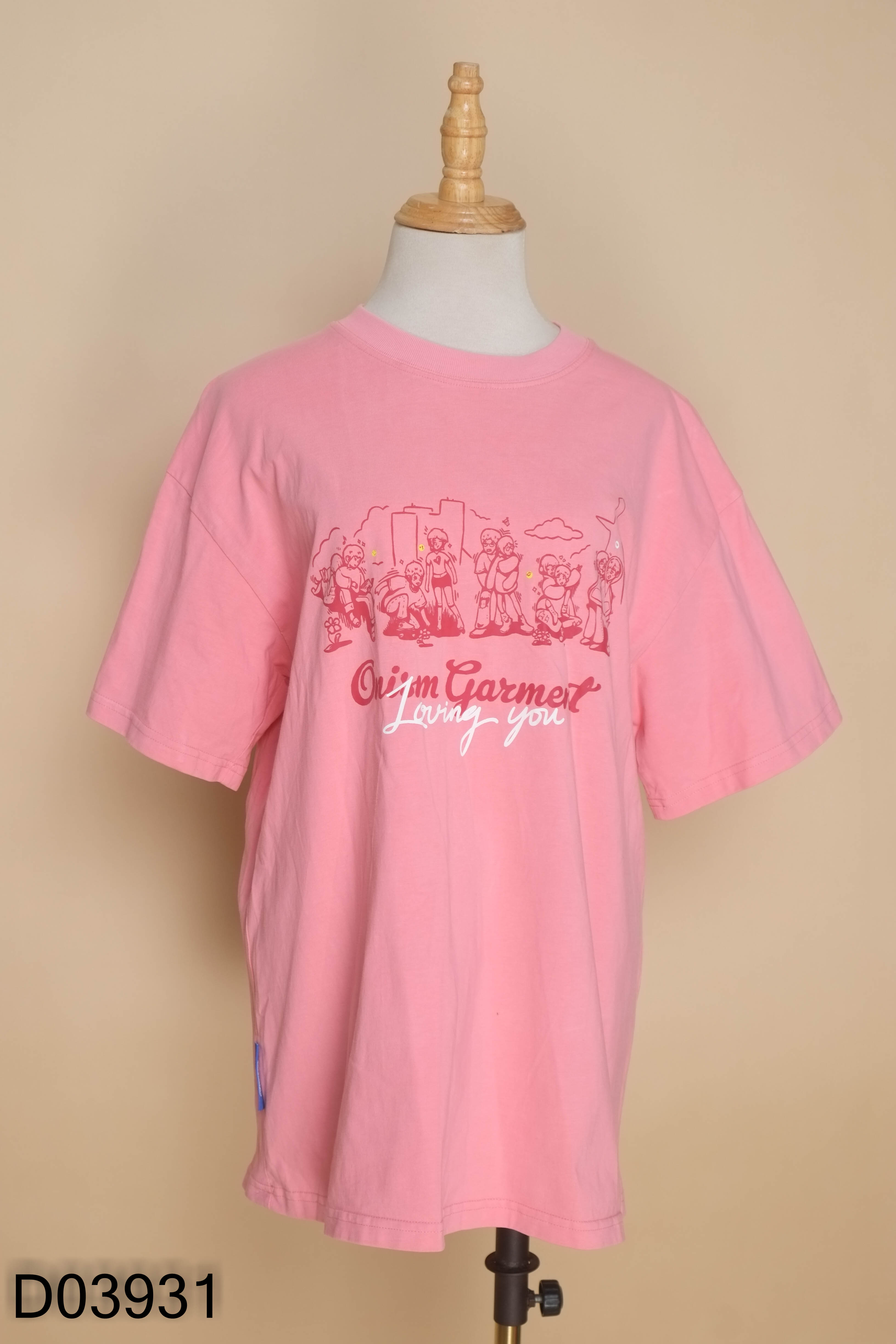 Áo hồng ONISM GARMENT in hình