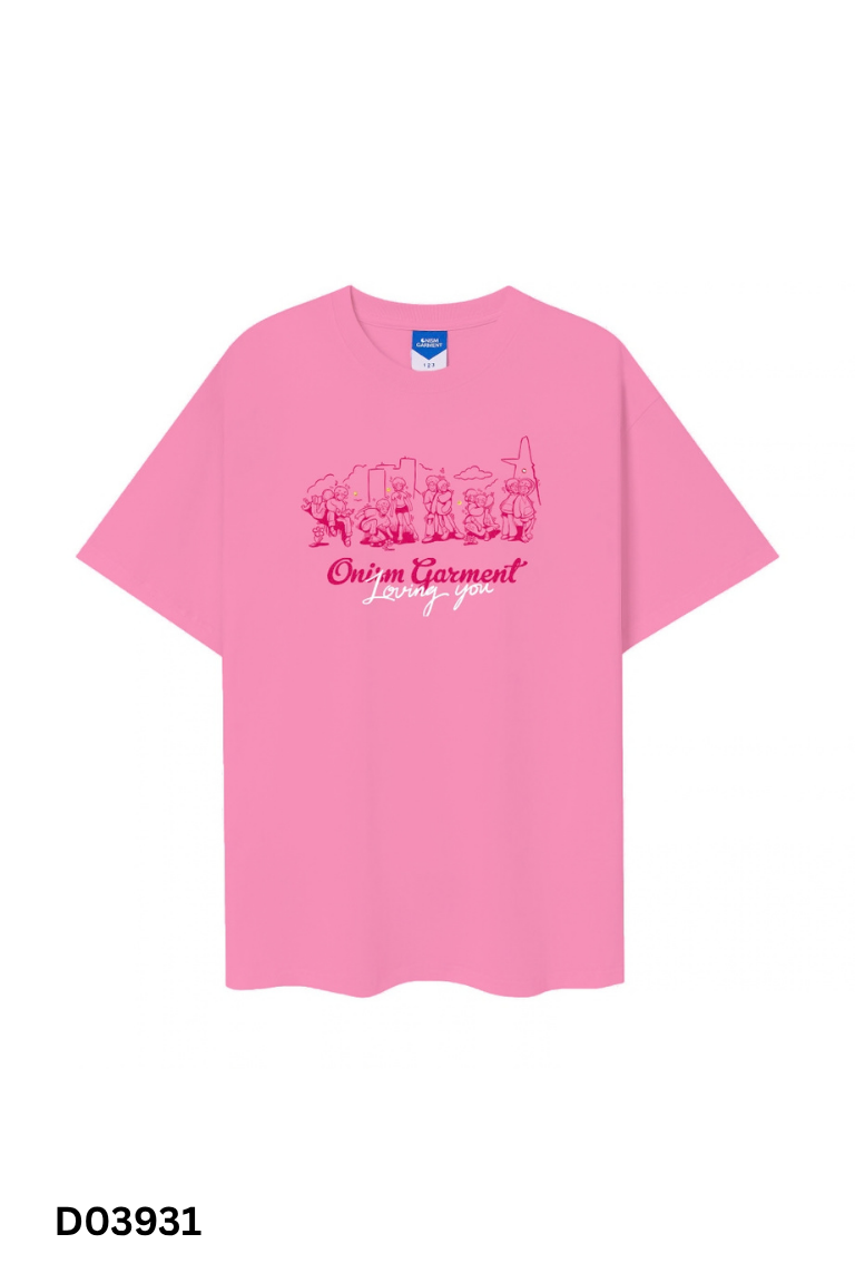 Áo hồng ONISM GARMENT in hình