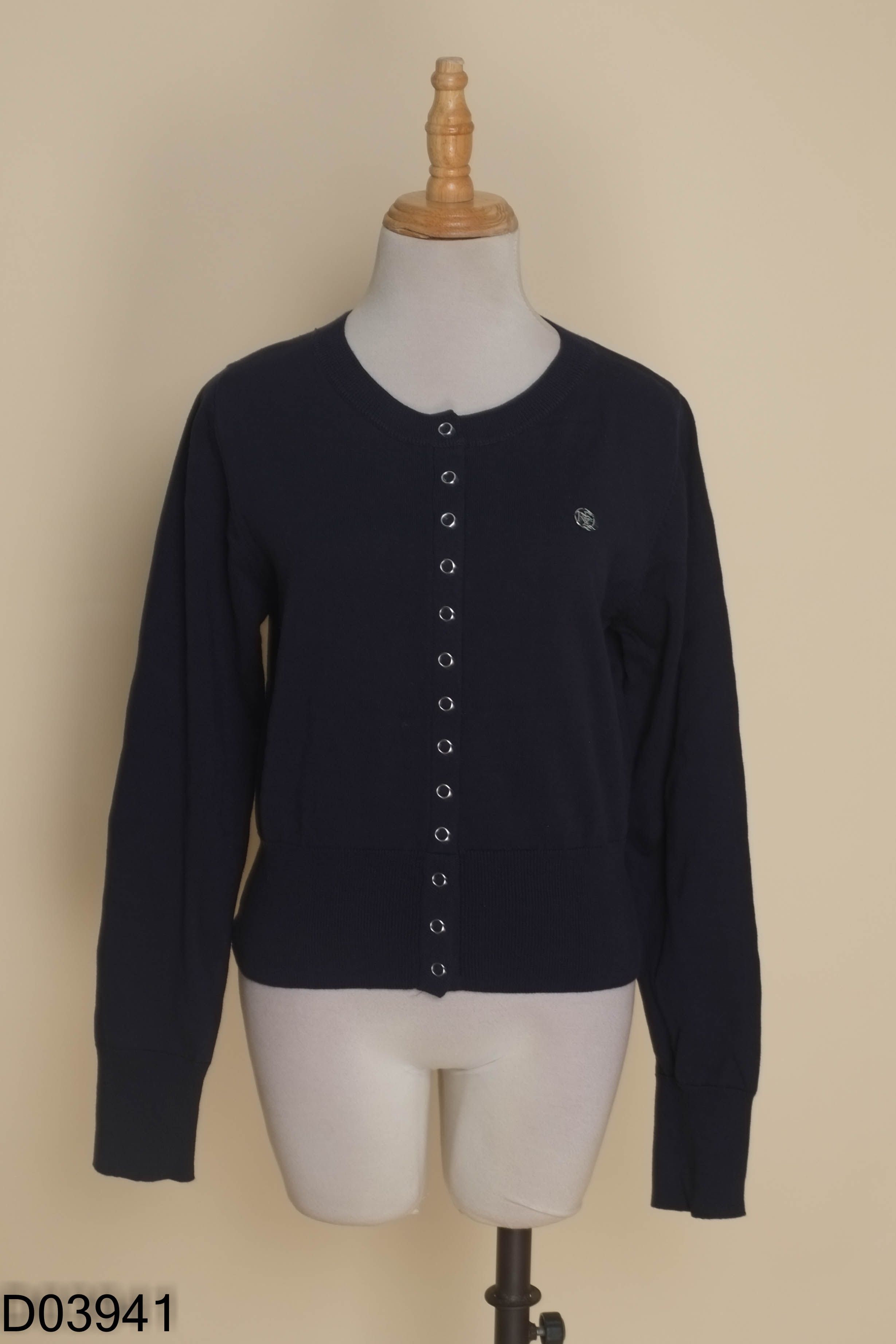 Áo len cardigan xanh than