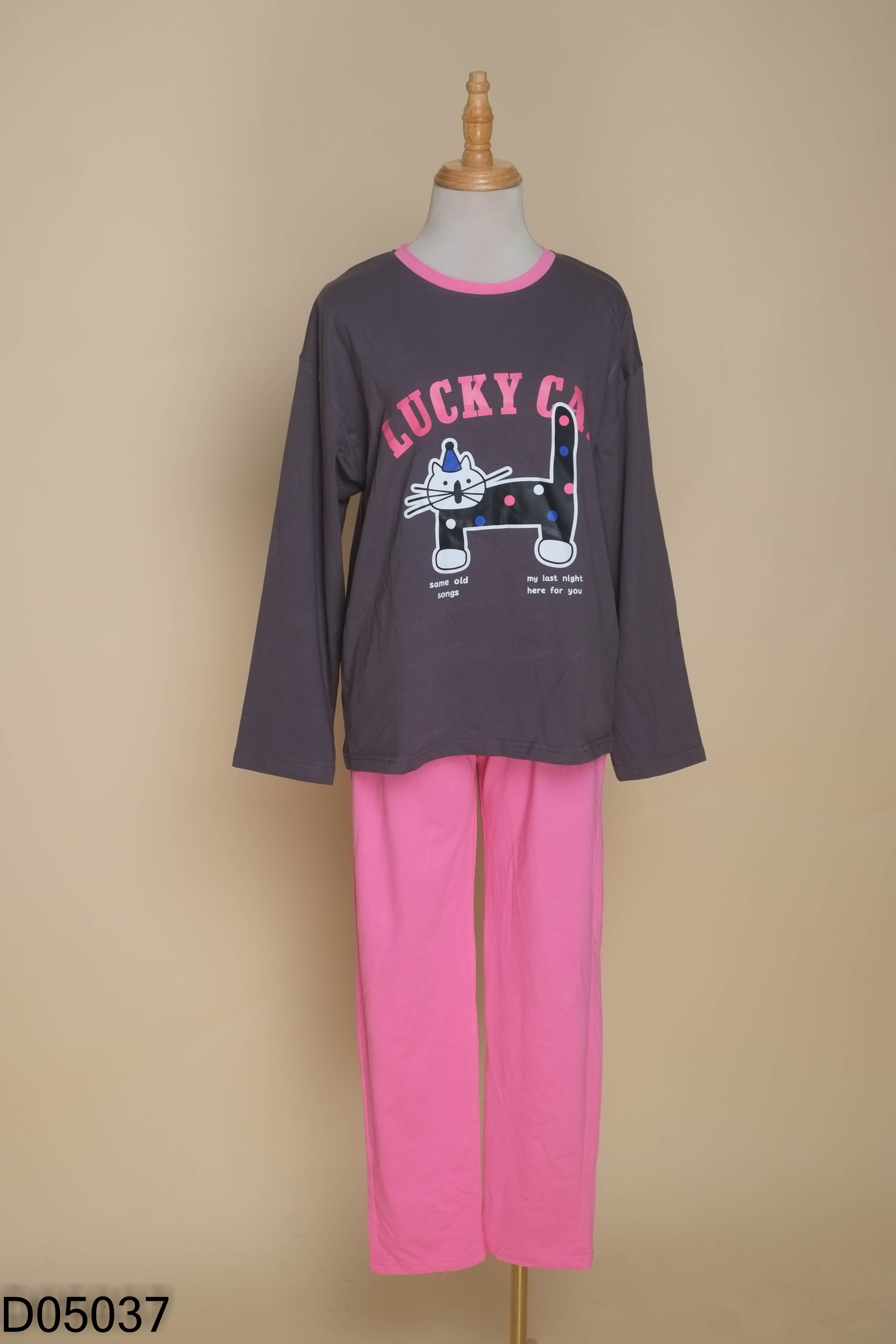 Set ngủ ghi H&M+quần hồng