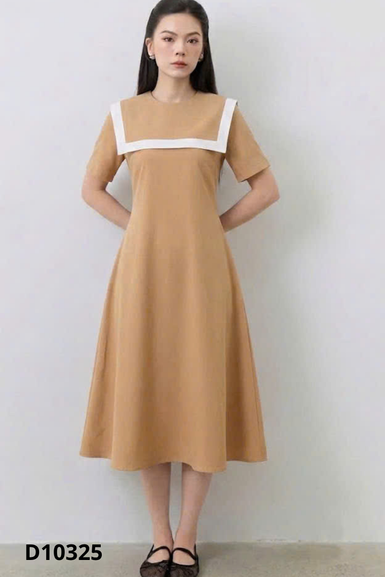 Váy nâu cổ vạt