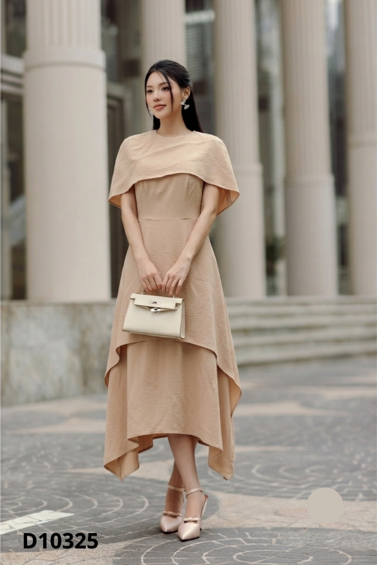 Váy nâu phối vạt