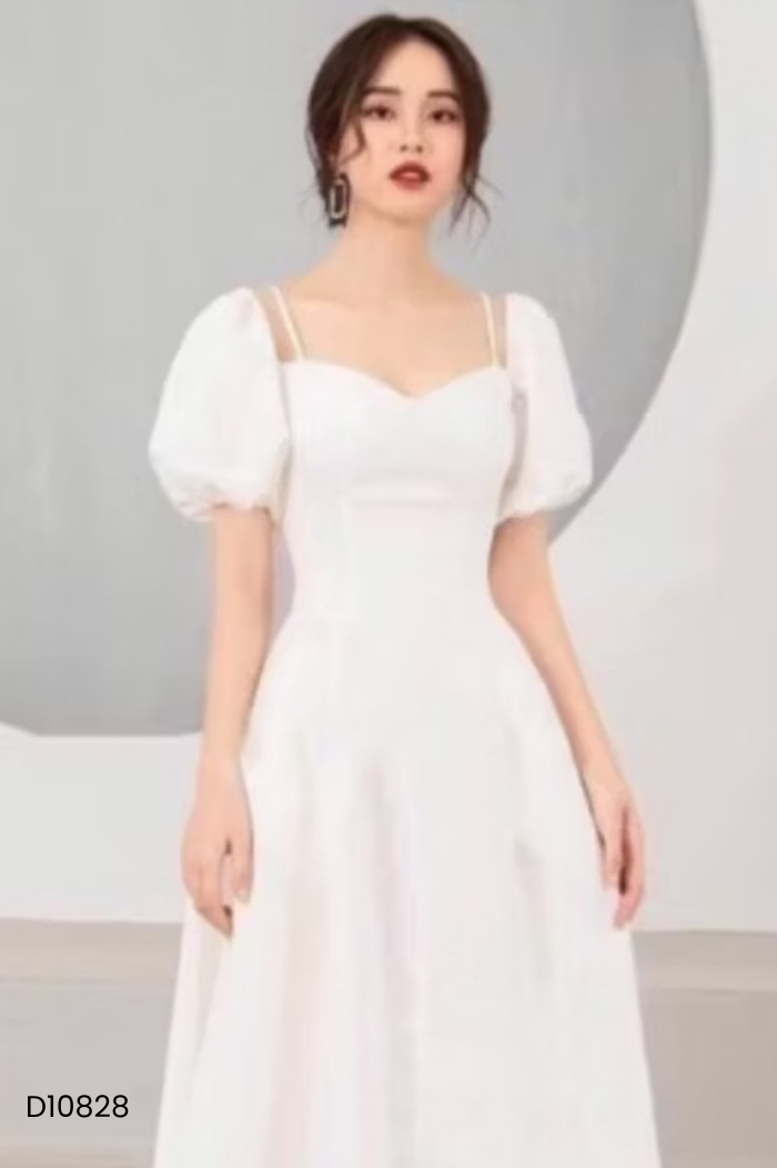 Váy THE SHILLA trắng hai dây
