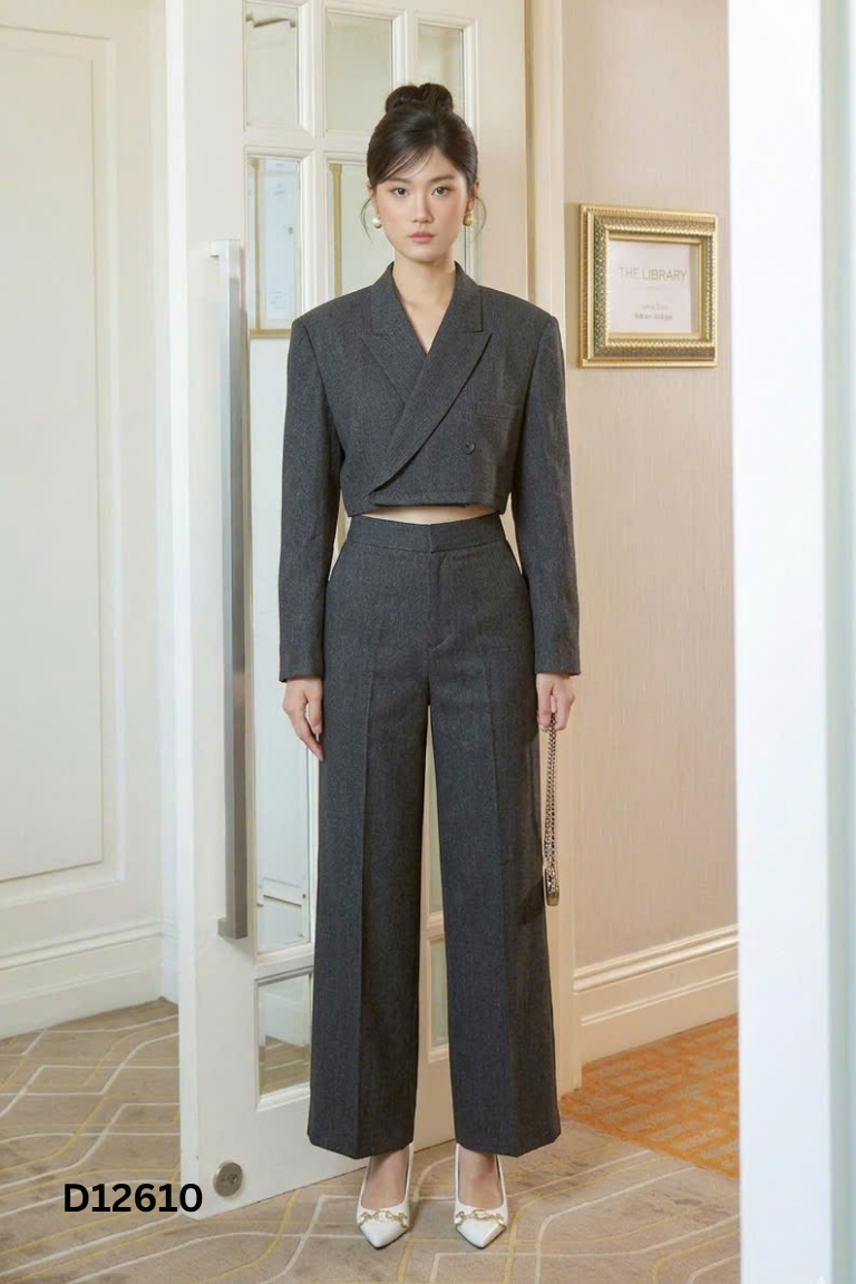 Áo vest đen dáng croptop