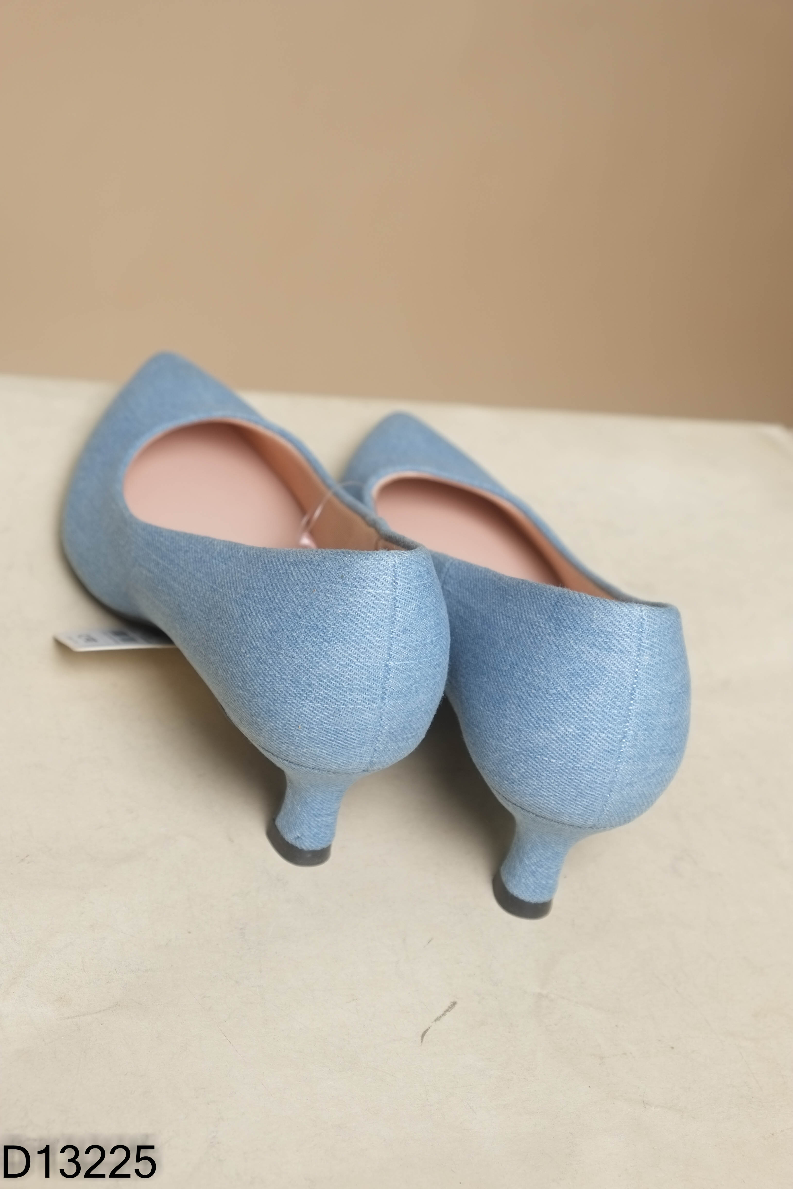 NEWTAG Giày cao gót jeans xanh