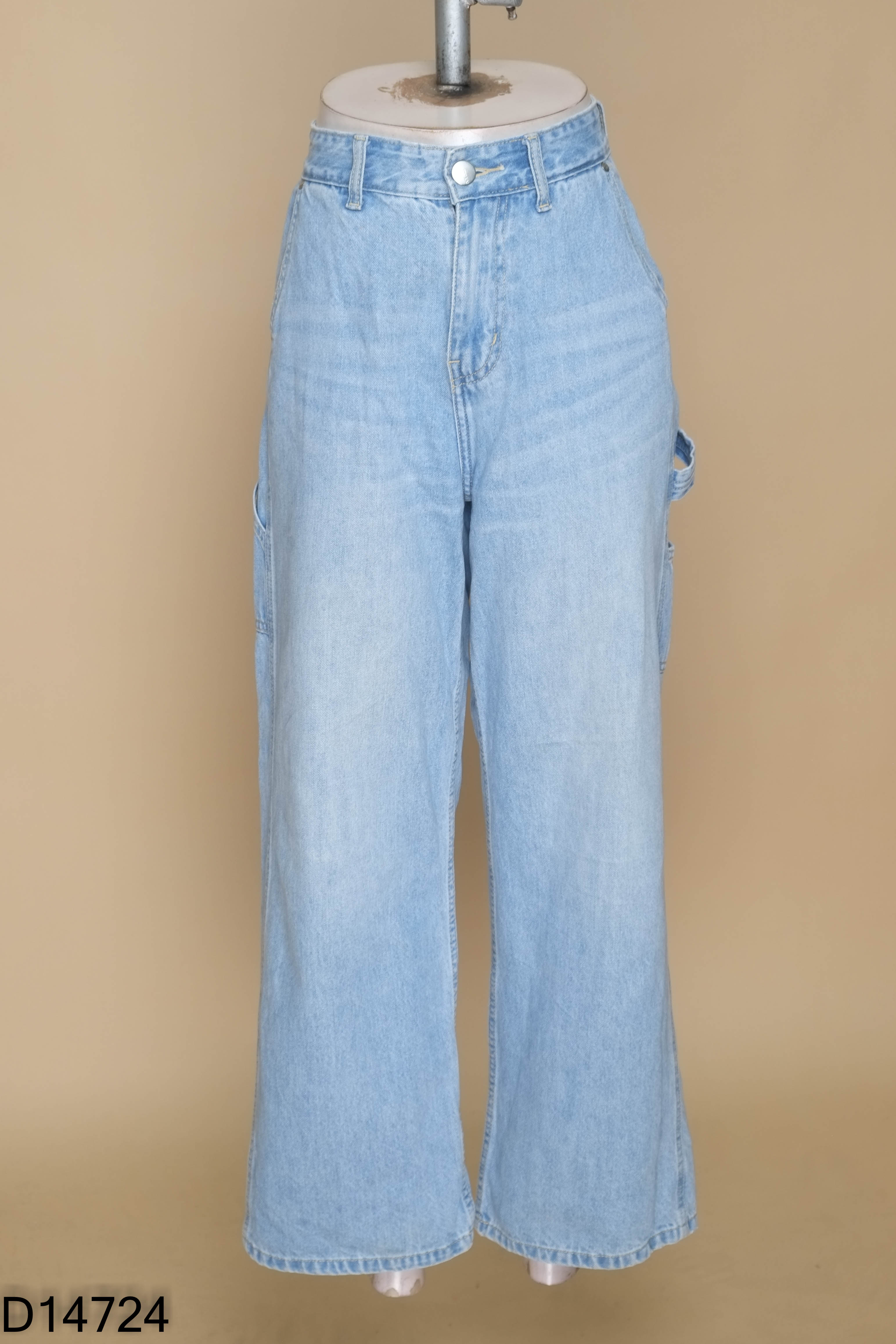 Quần jeans xanh IVY MODA phối túi
