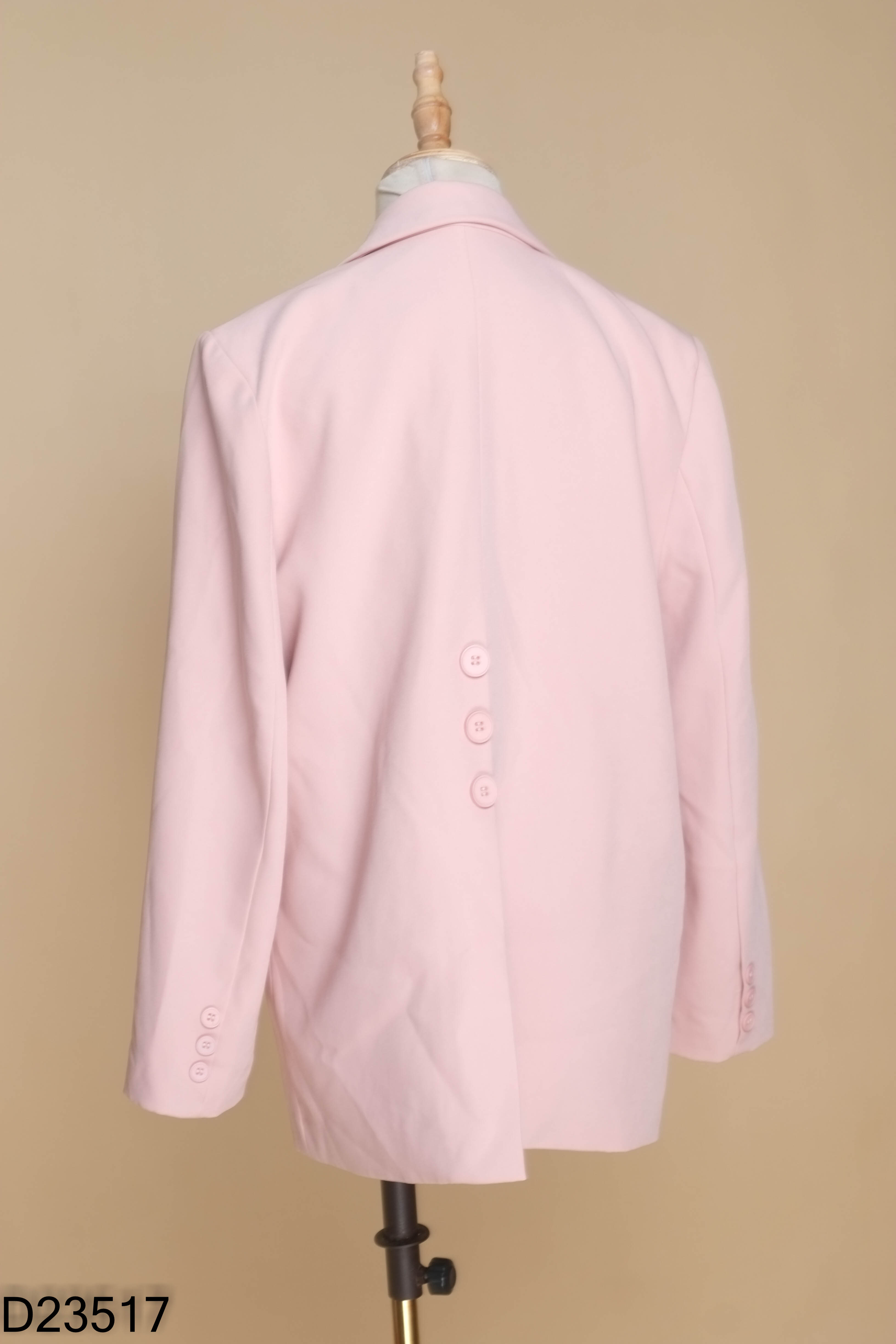 Áo khoác blazers hồng trơn