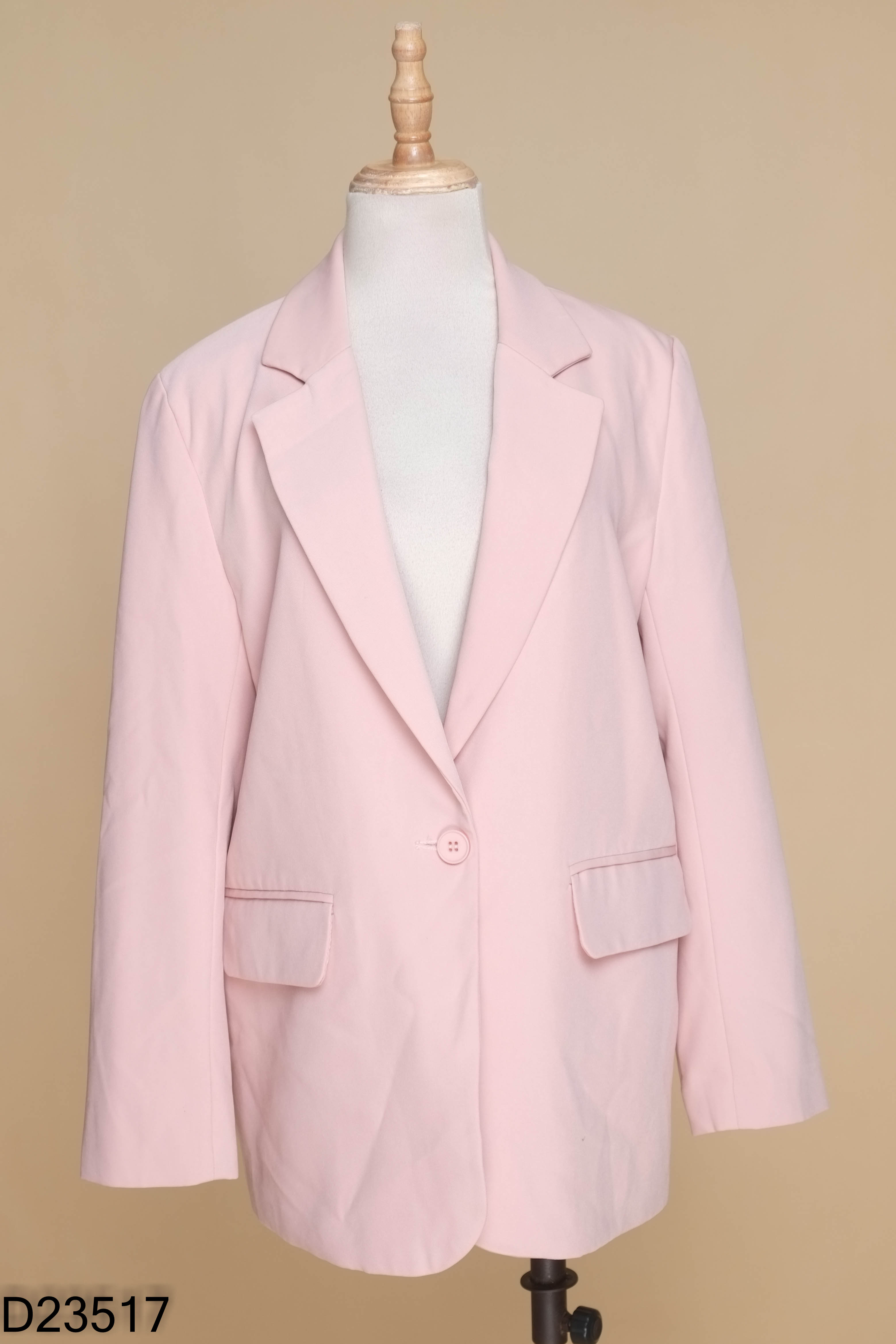 Áo khoác blazers hồng trơn