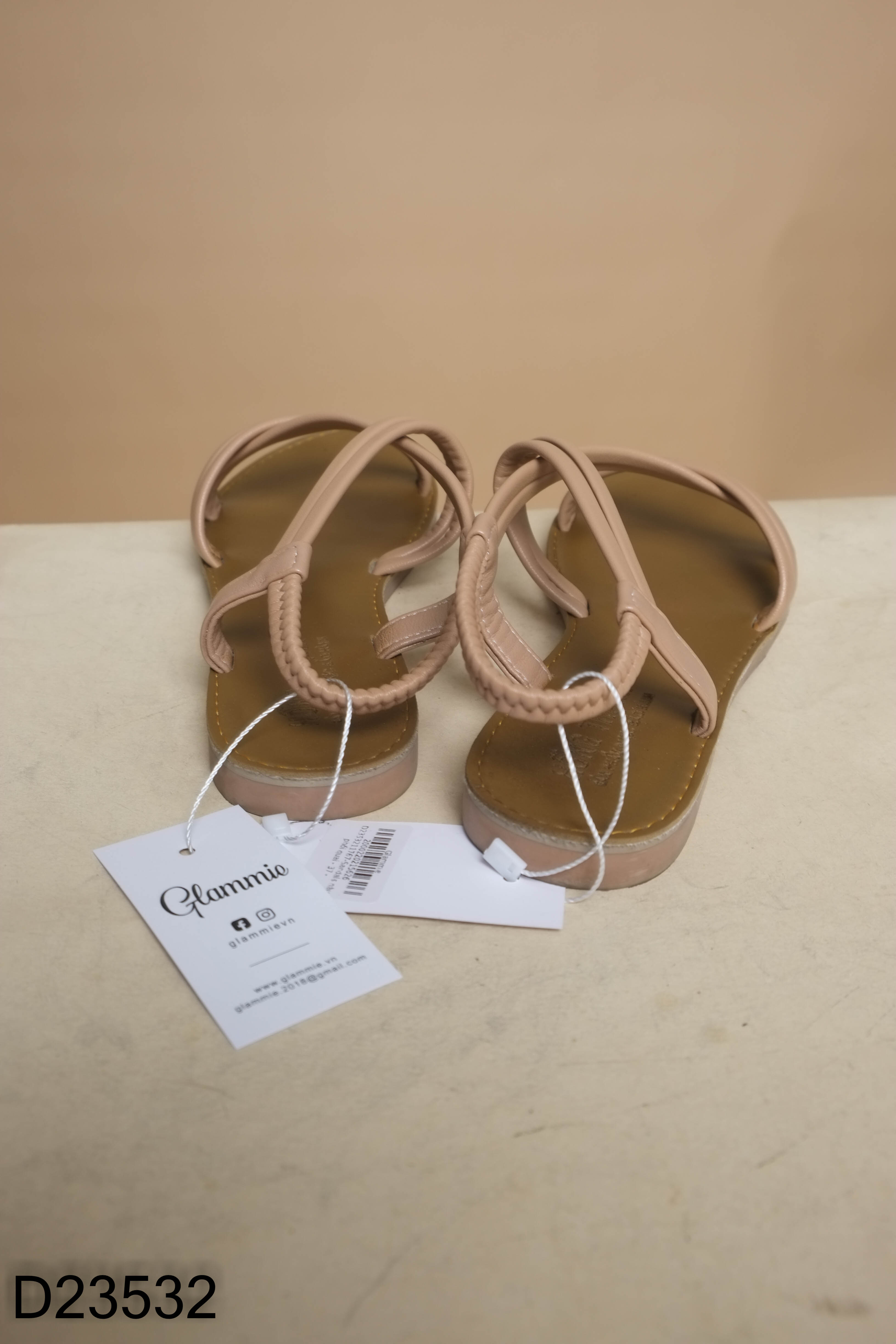 Sandals nâu phối quai